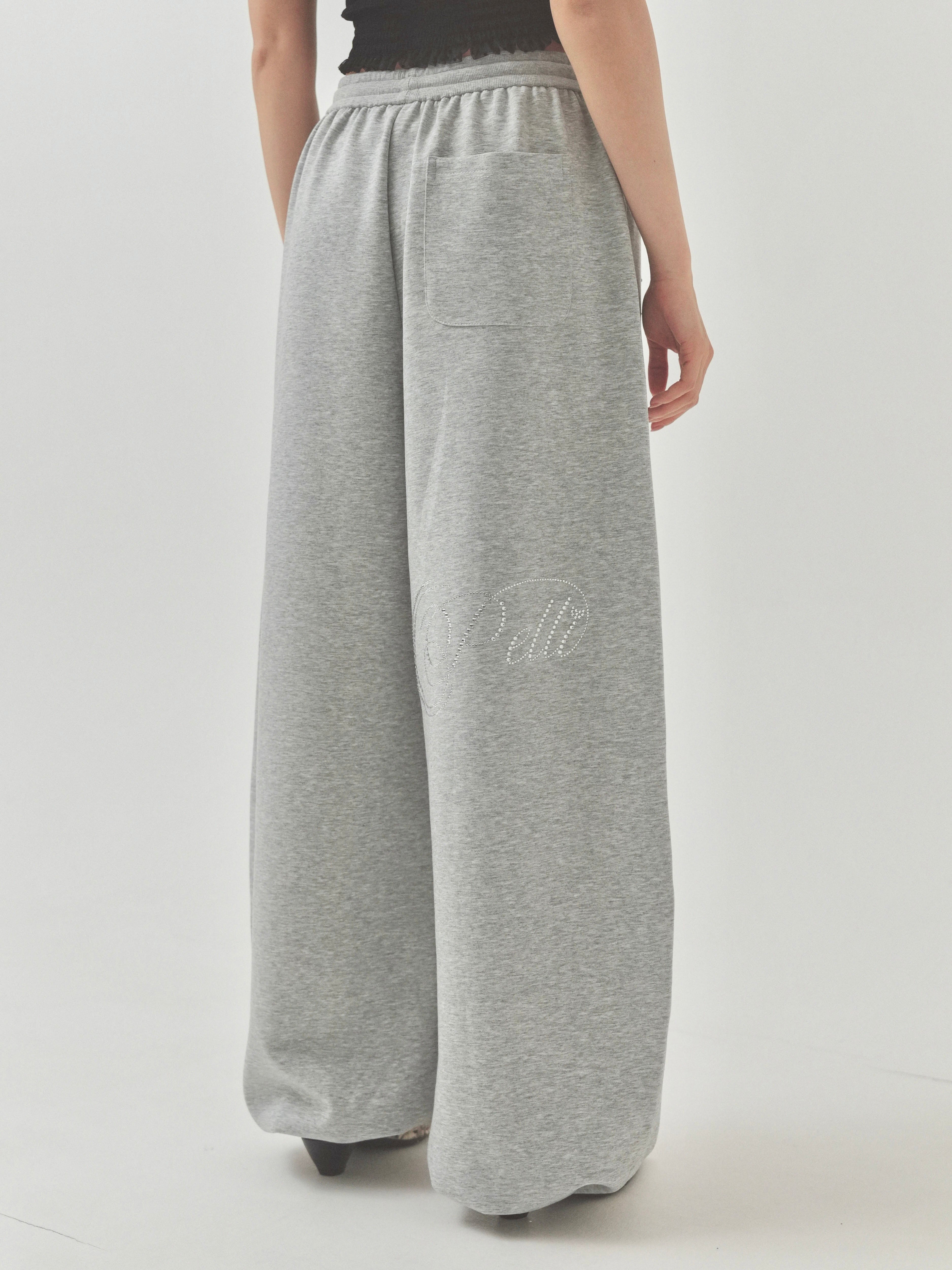 【一部予約】stone-deco sweat pants