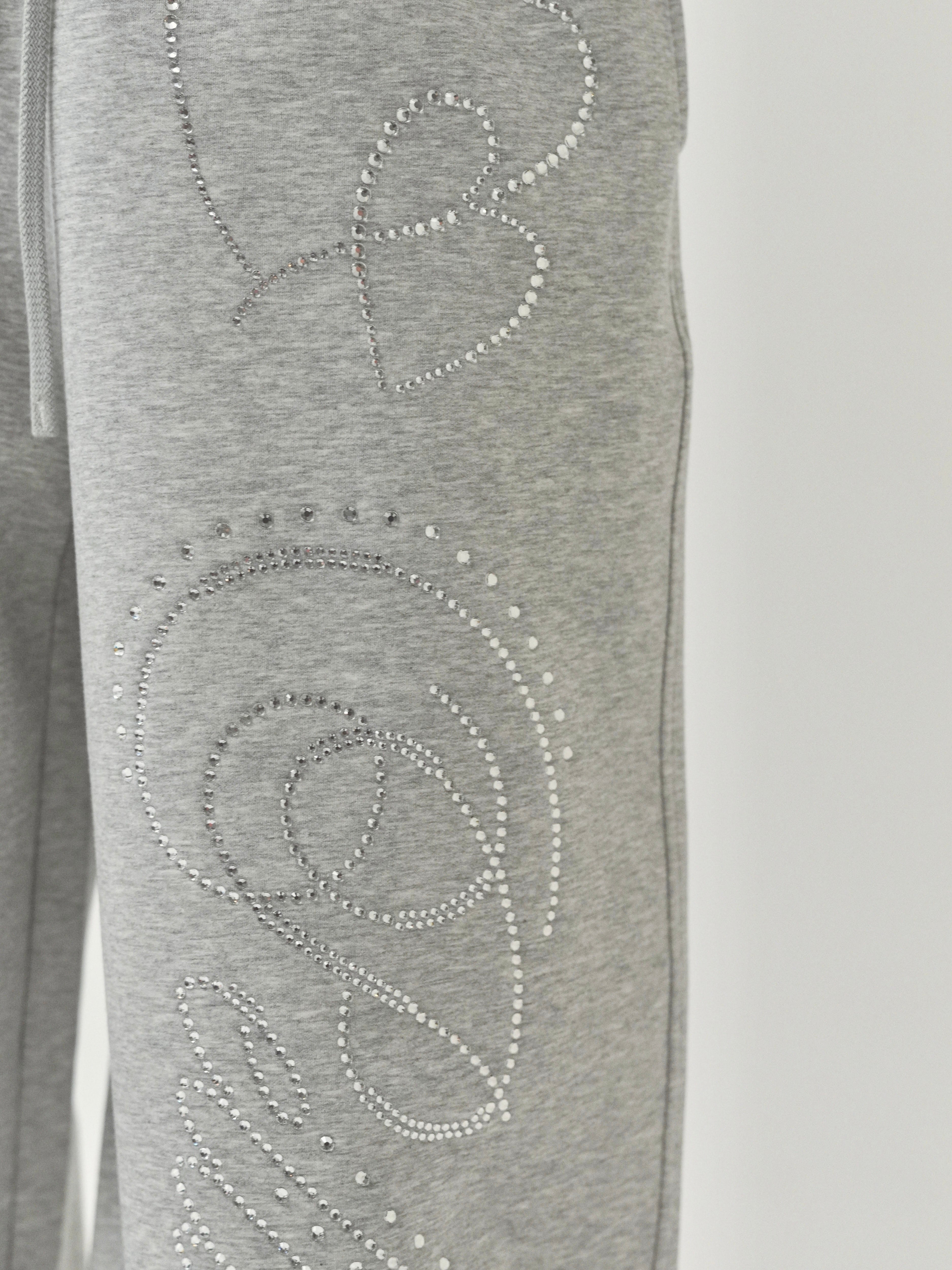 stone-deco sweat pants