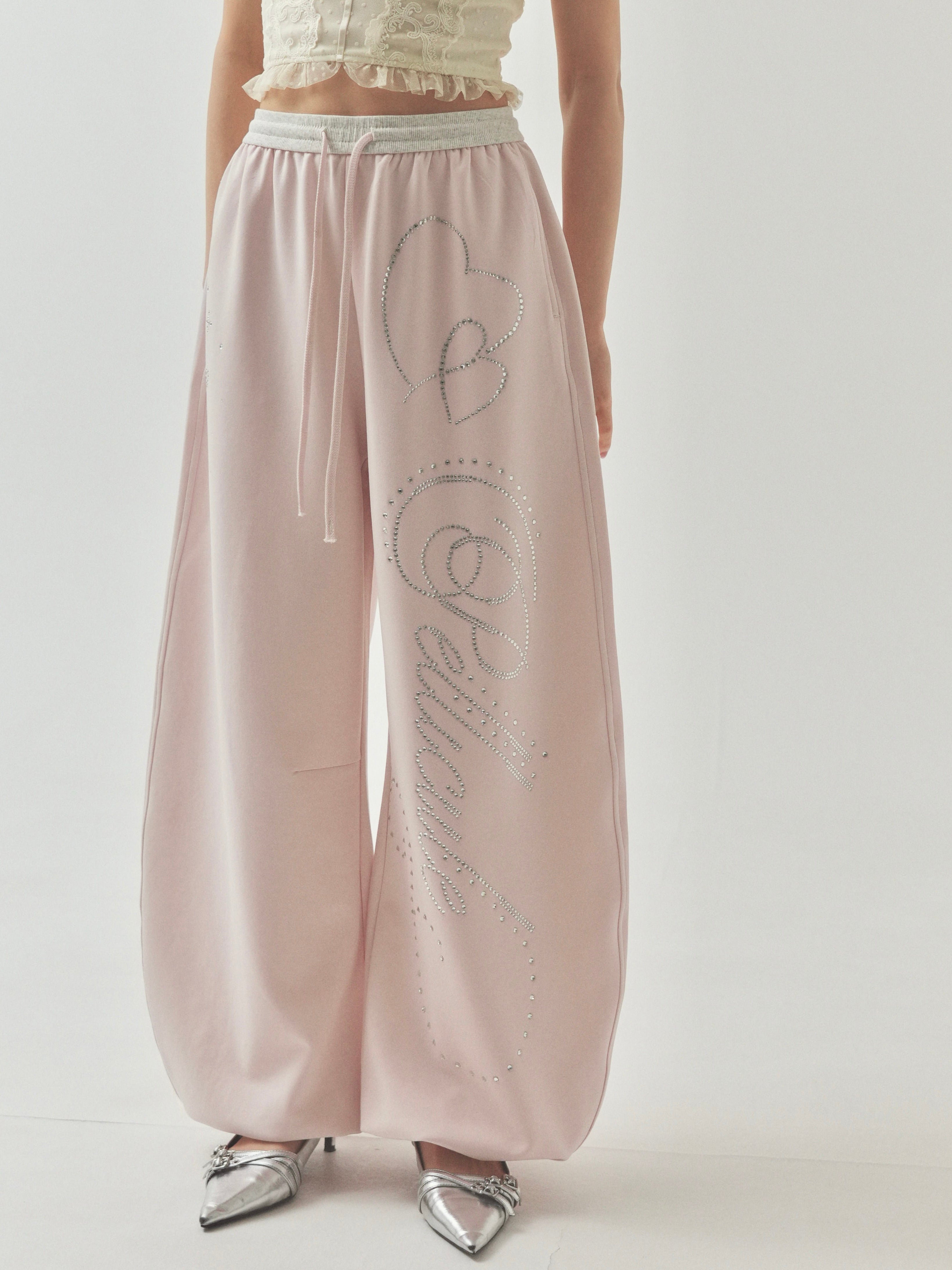 【予約】stone-deco sweat pants