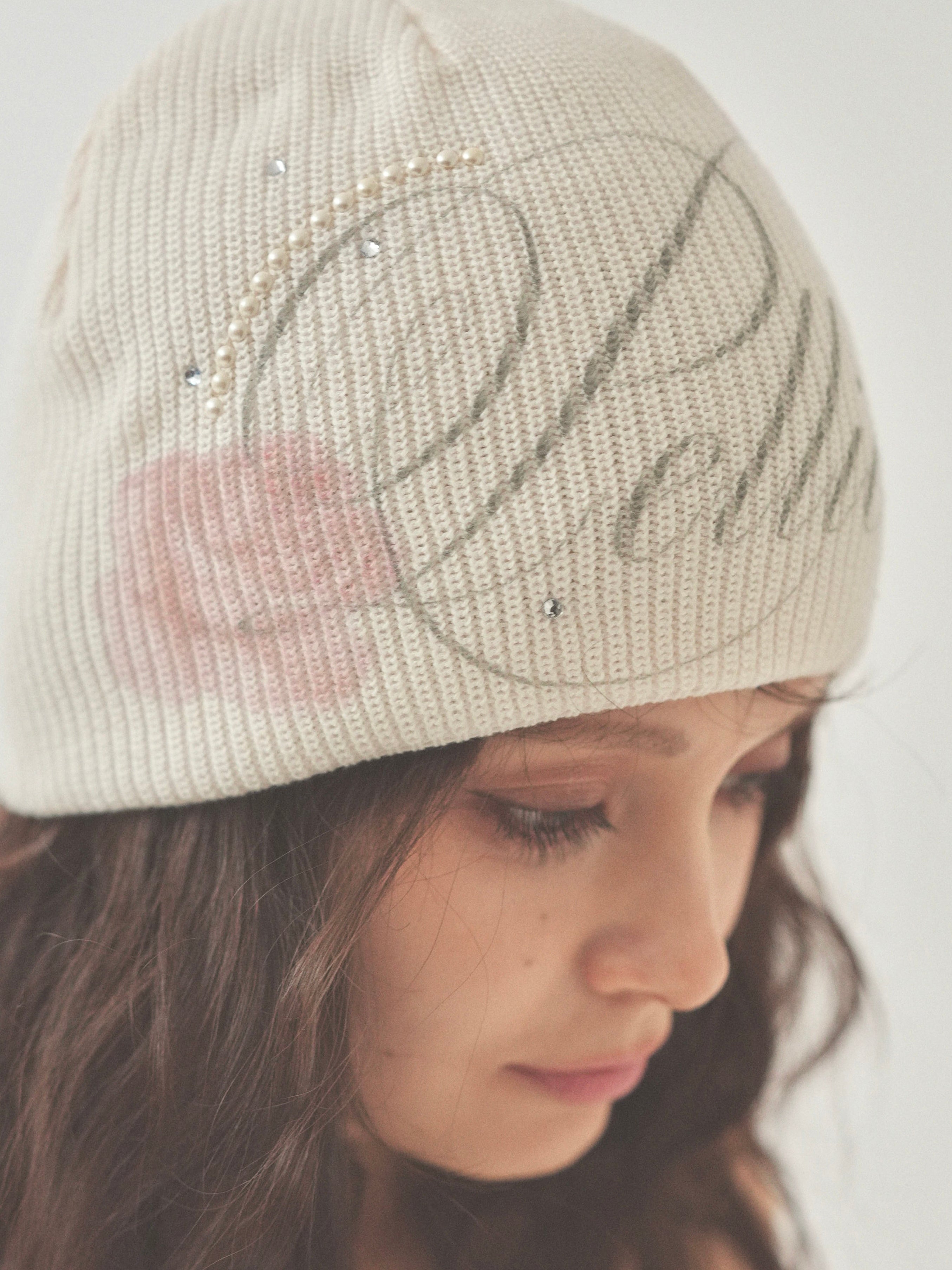 rose lettering beanie