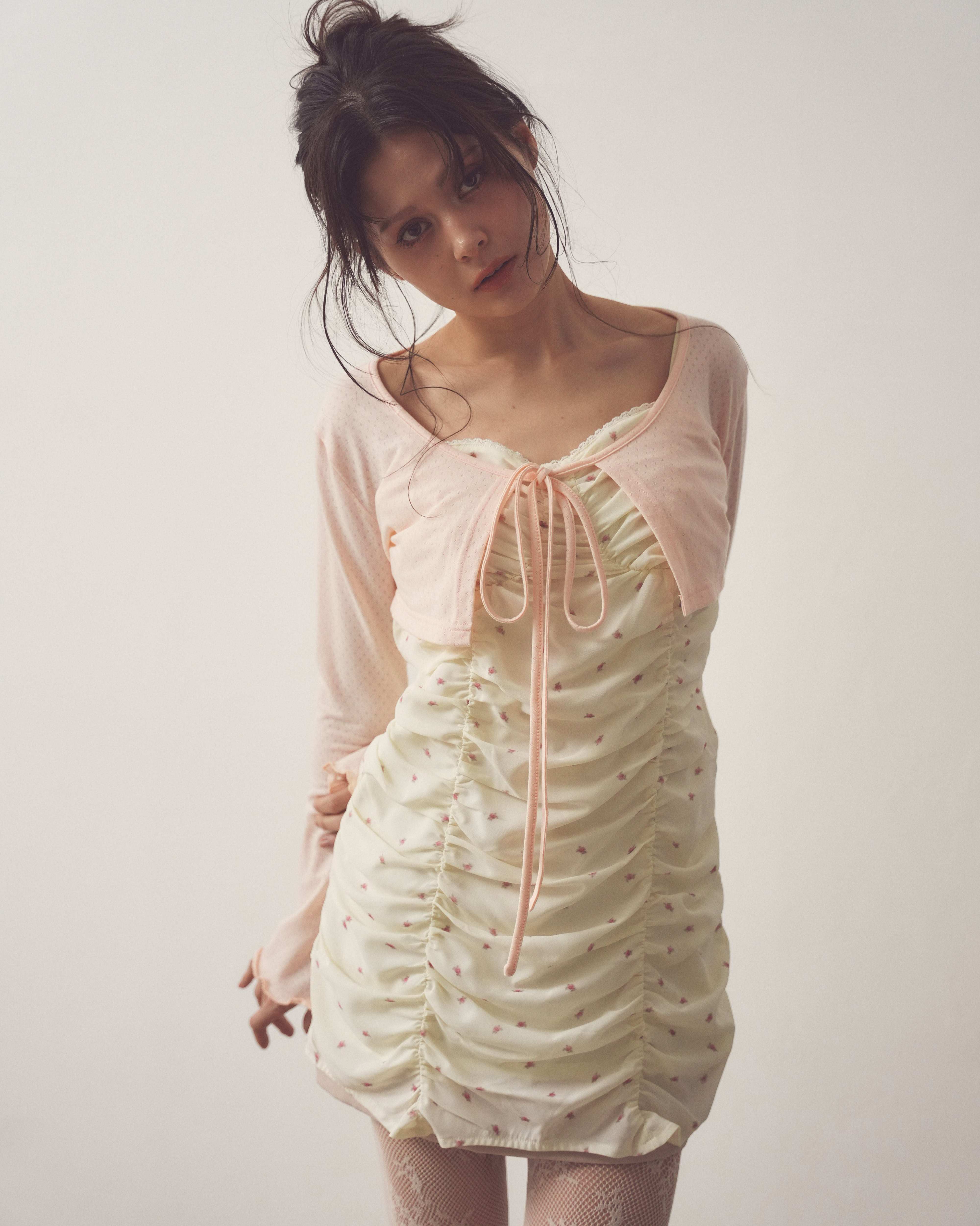 girlish gather mini onepiece