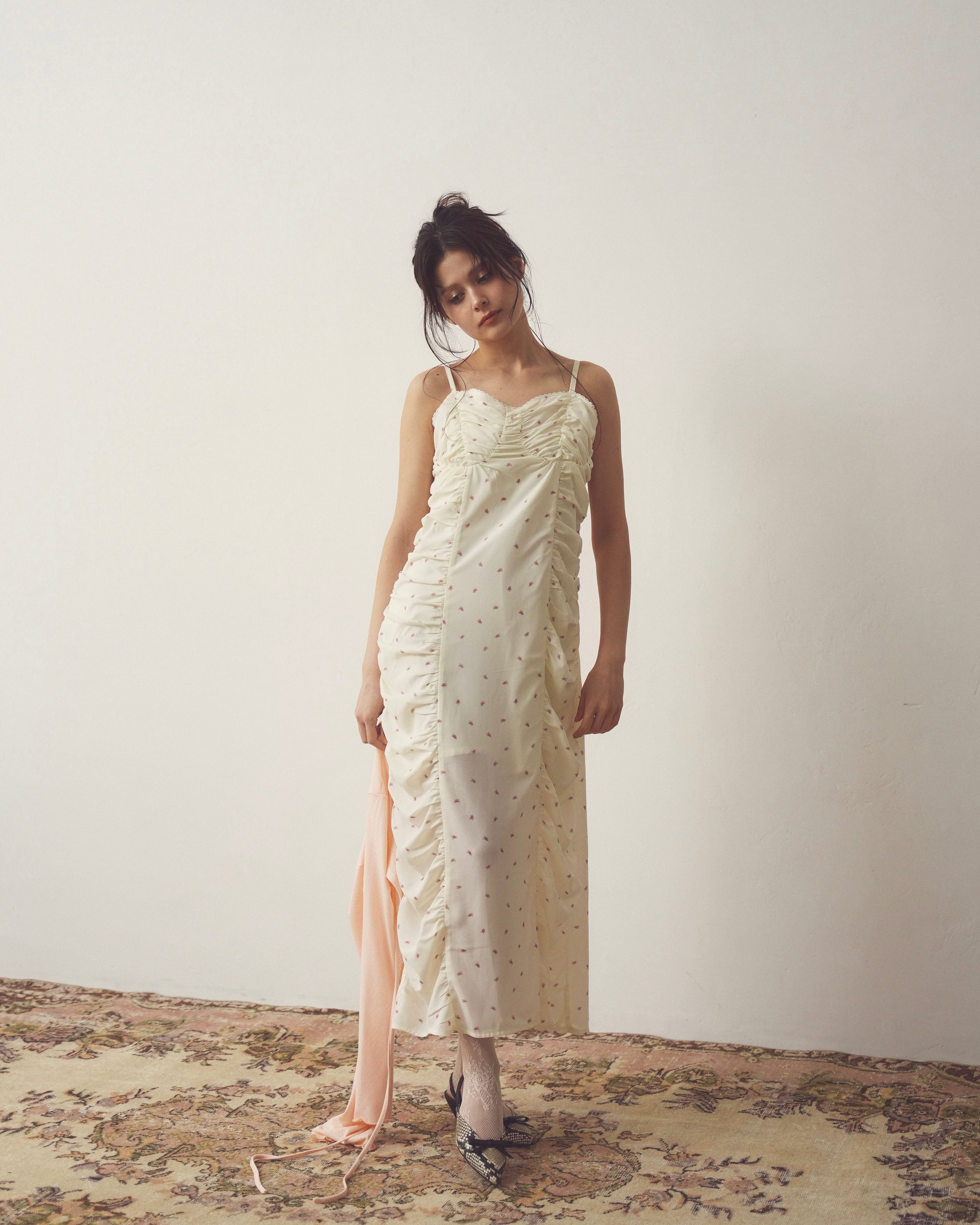 flower chiffon long onepiece