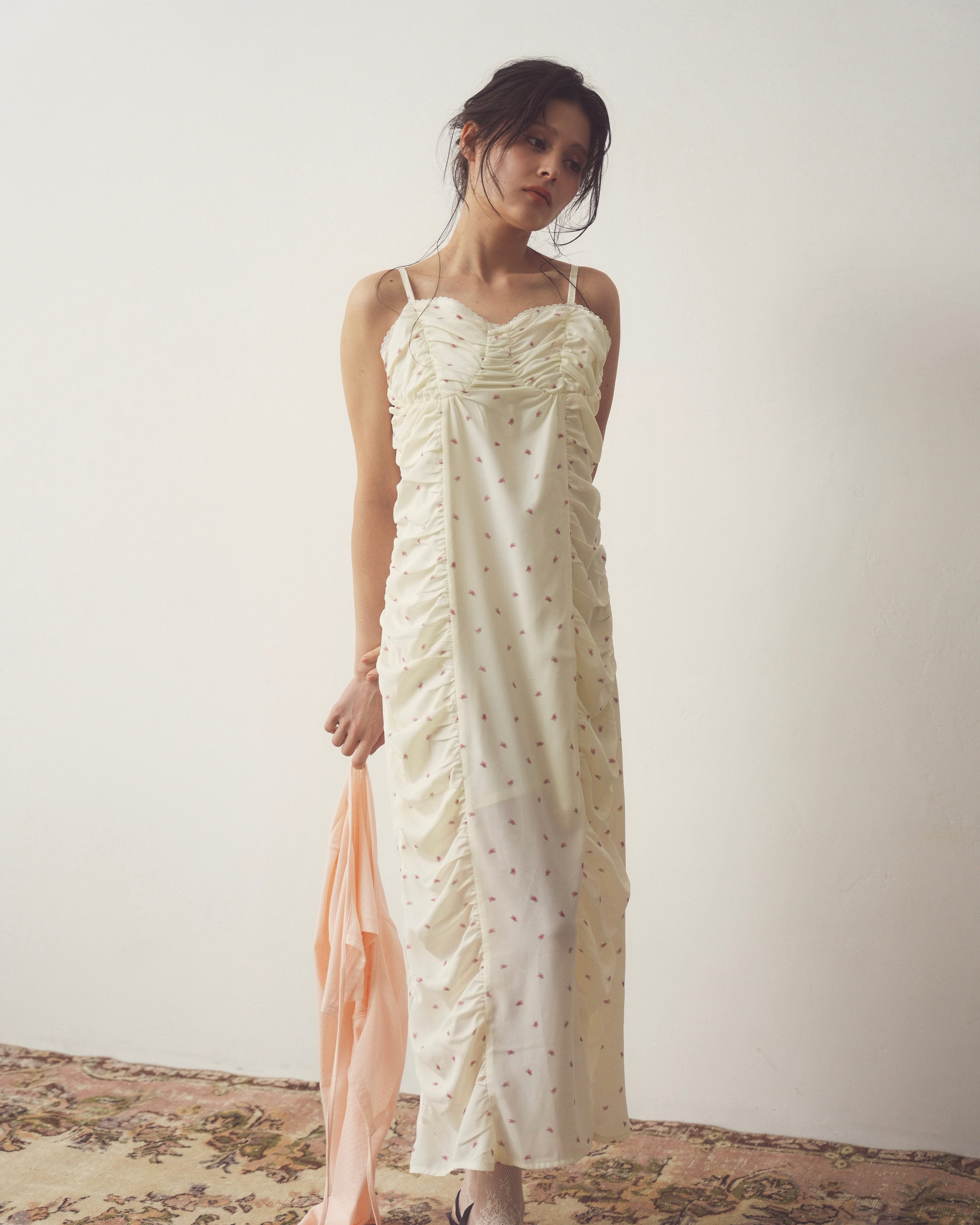 flower chiffon long onepiece