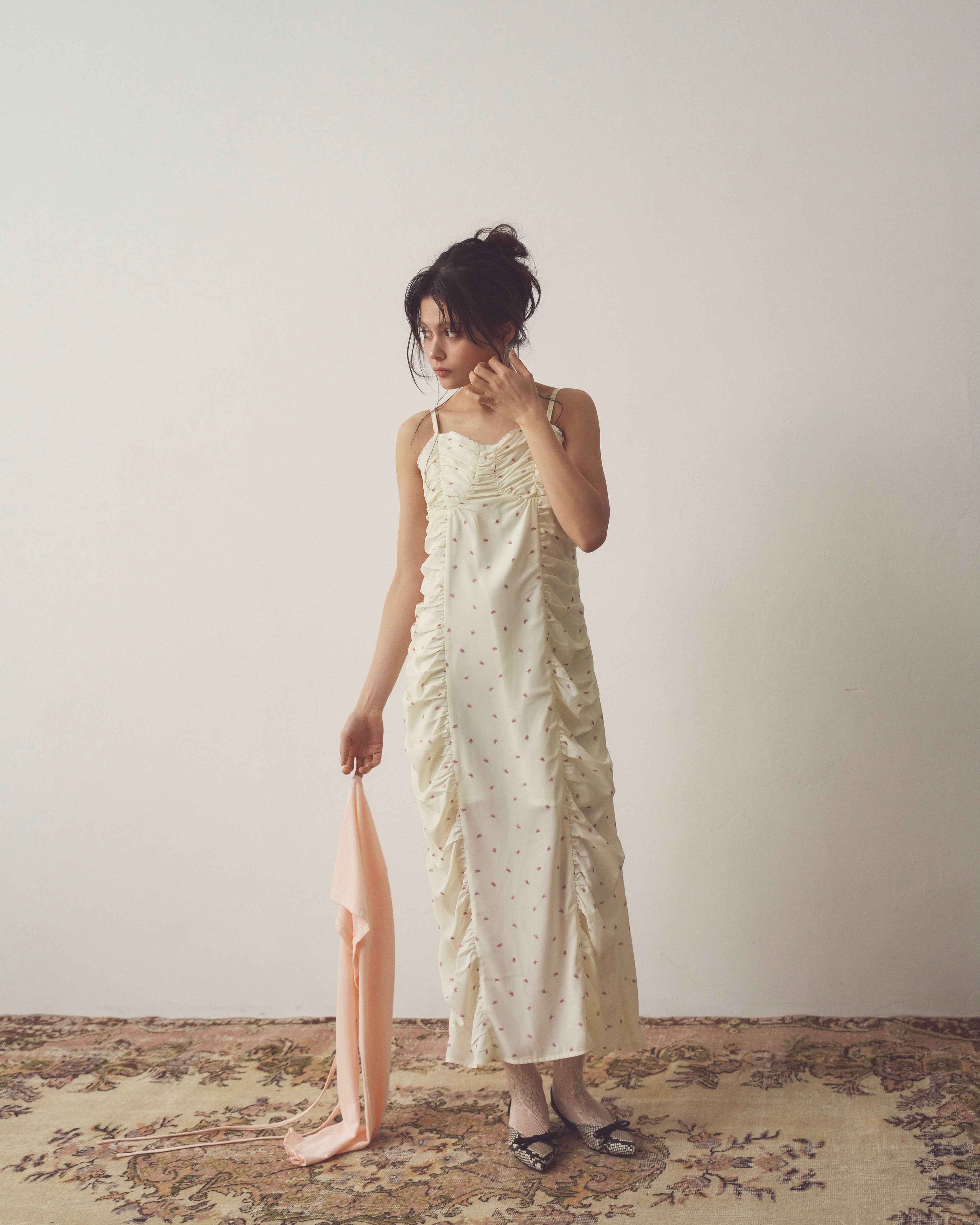 flower chiffon long onepiece