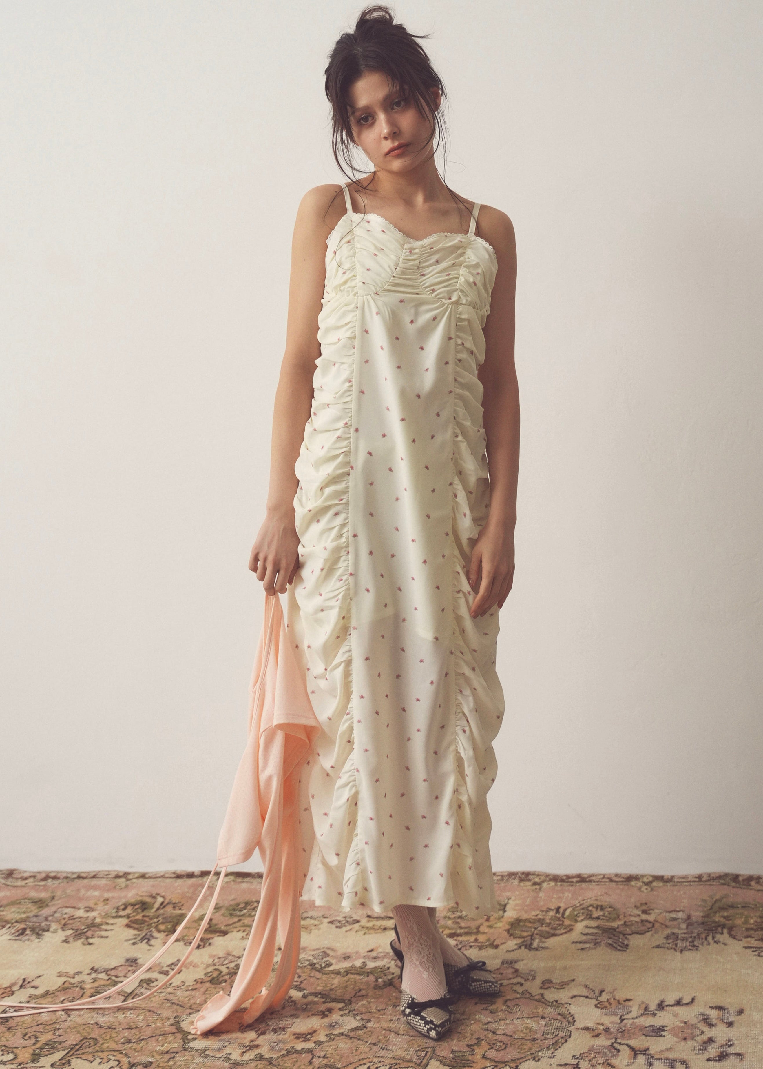 flower chiffon long onepiece