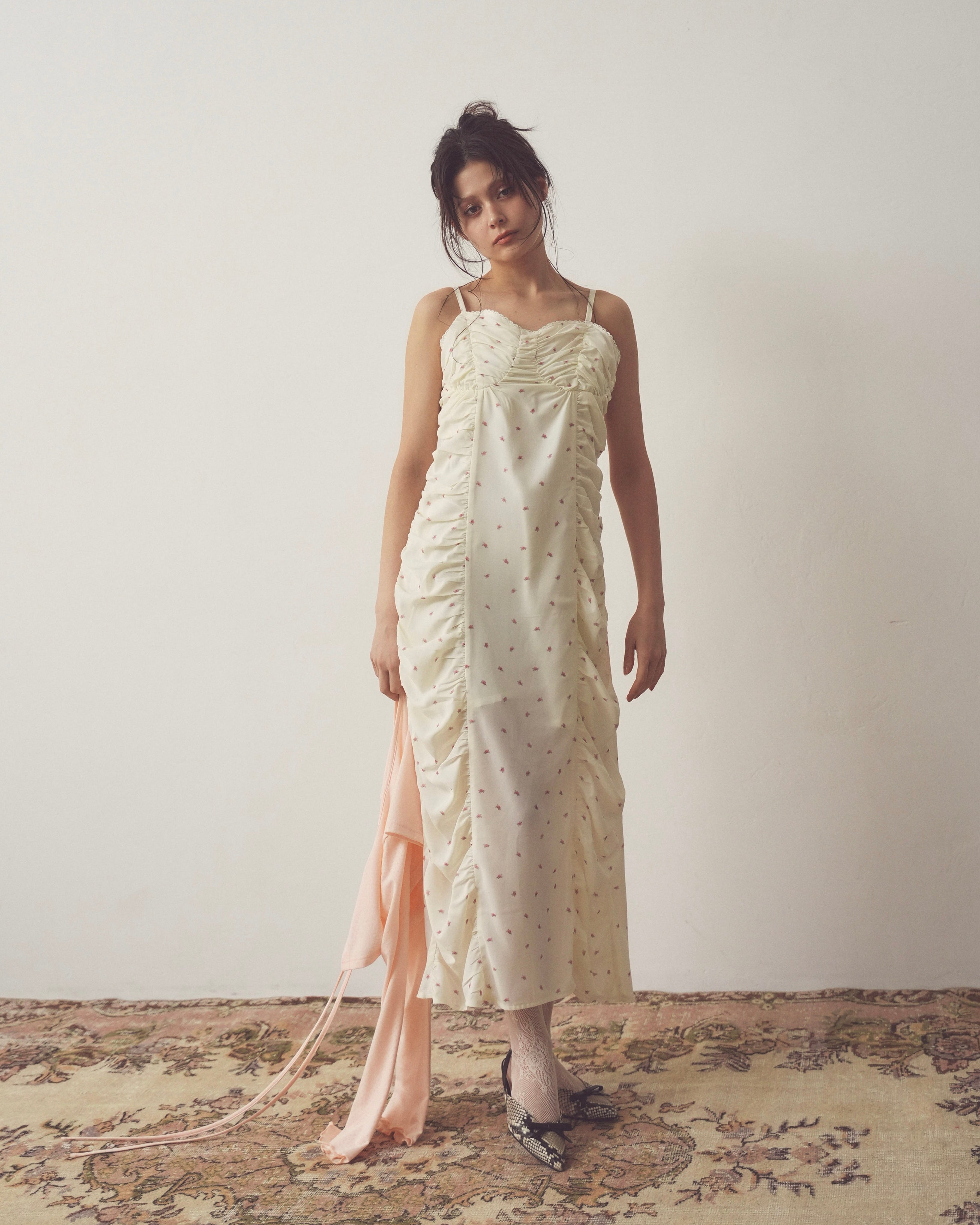 flower chiffon long onepiece