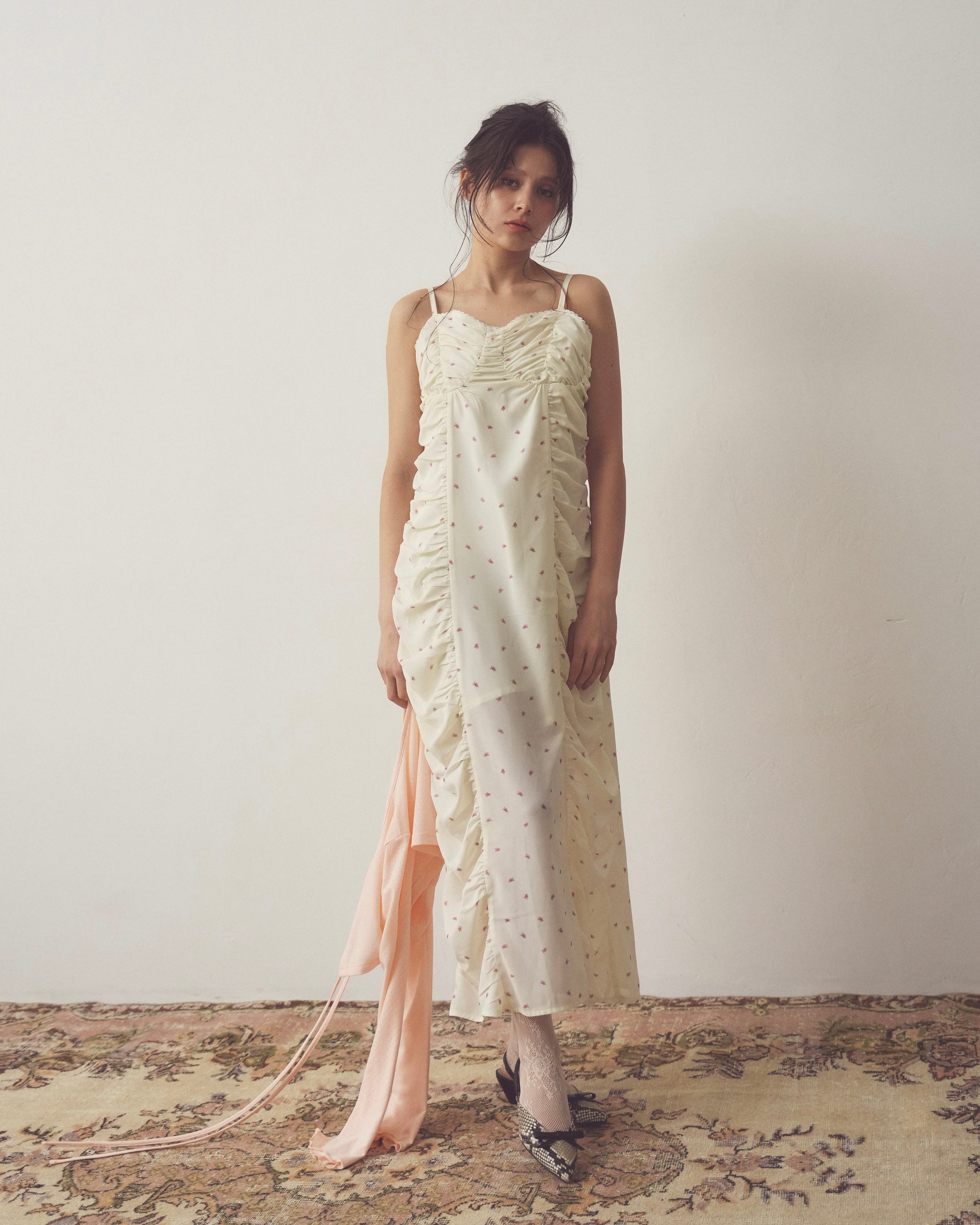 flower chiffon long onepiece