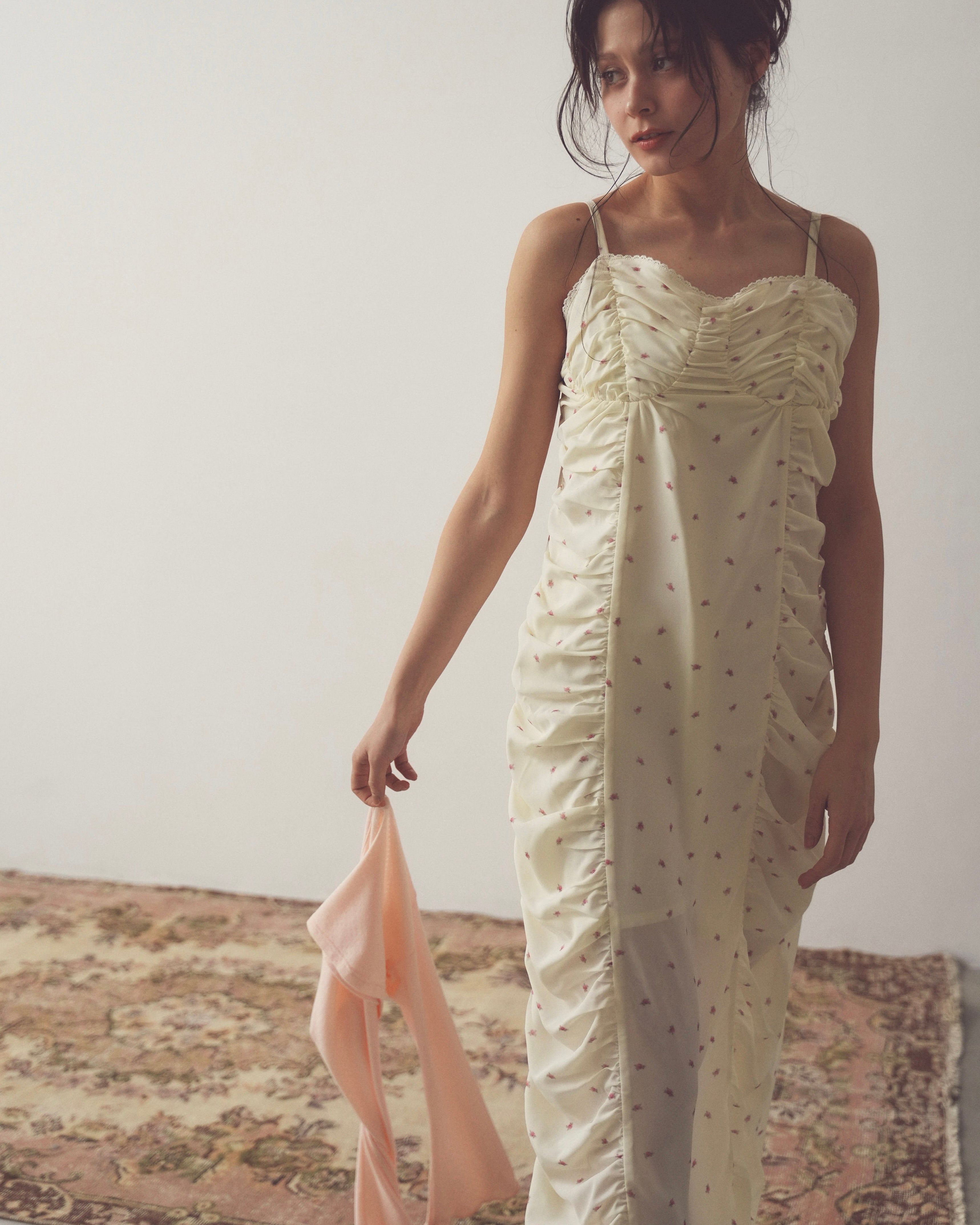 flower chiffon long onepiece