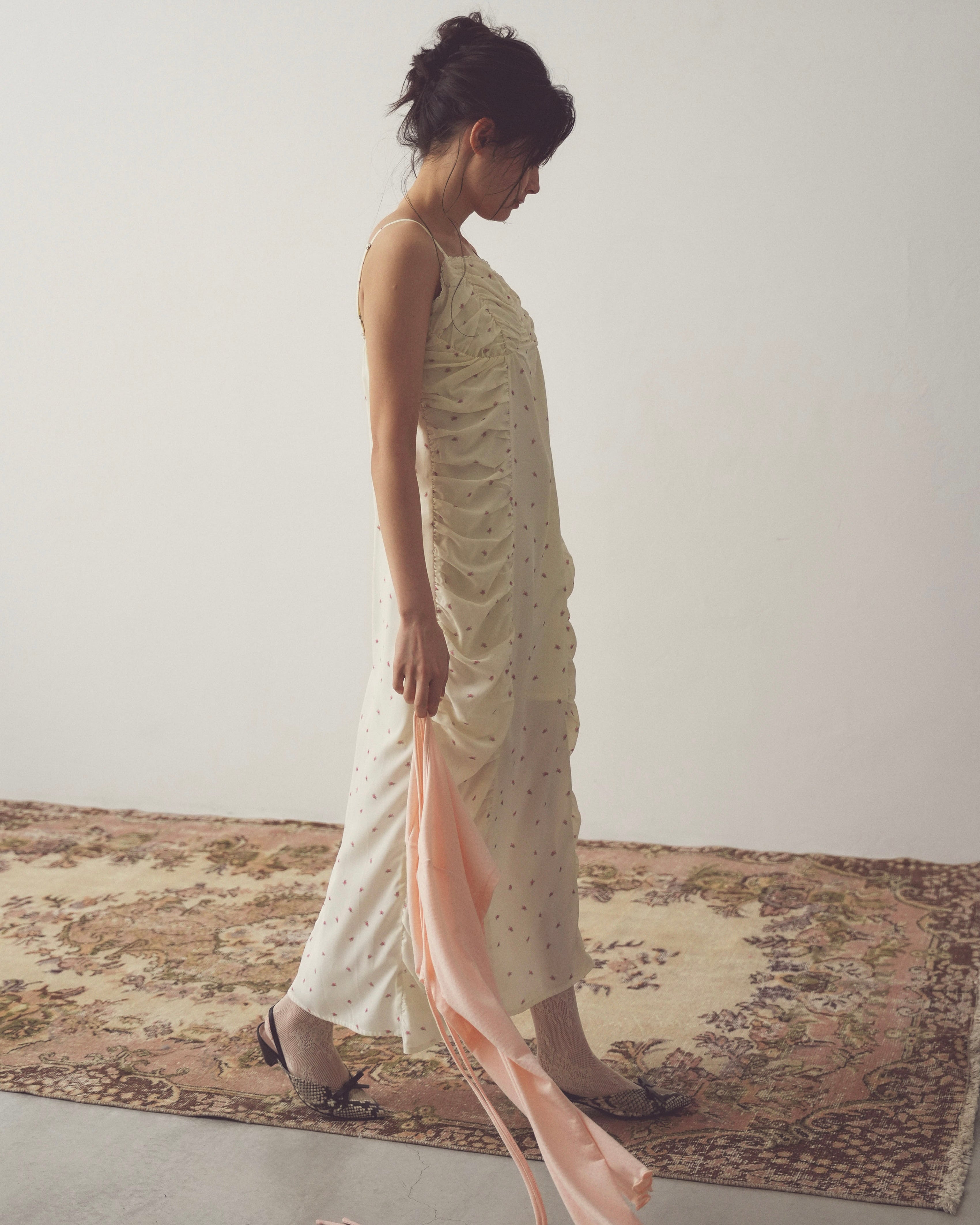 flower chiffon long onepiece