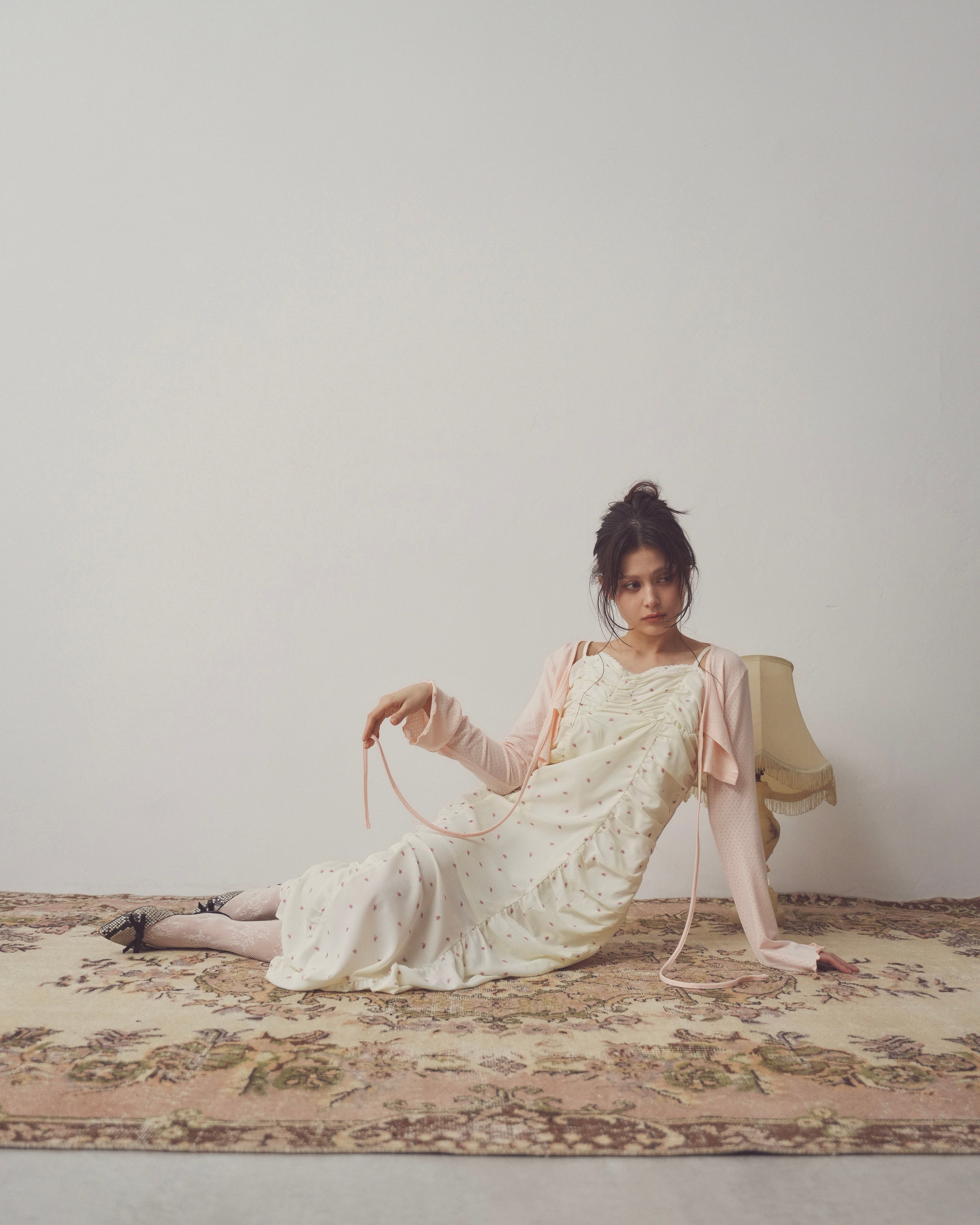 flower chiffon long onepiece