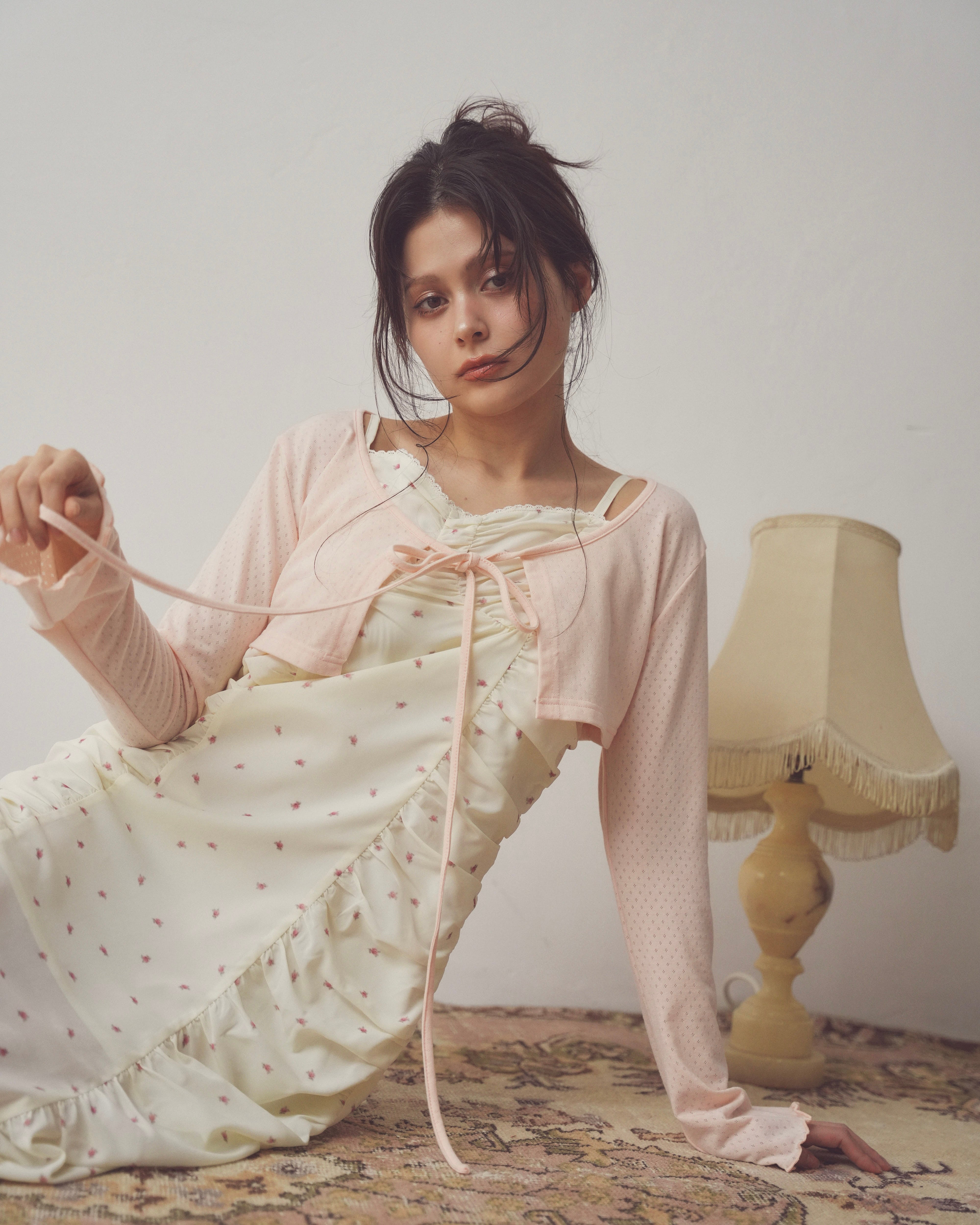 flower chiffon long onepiece