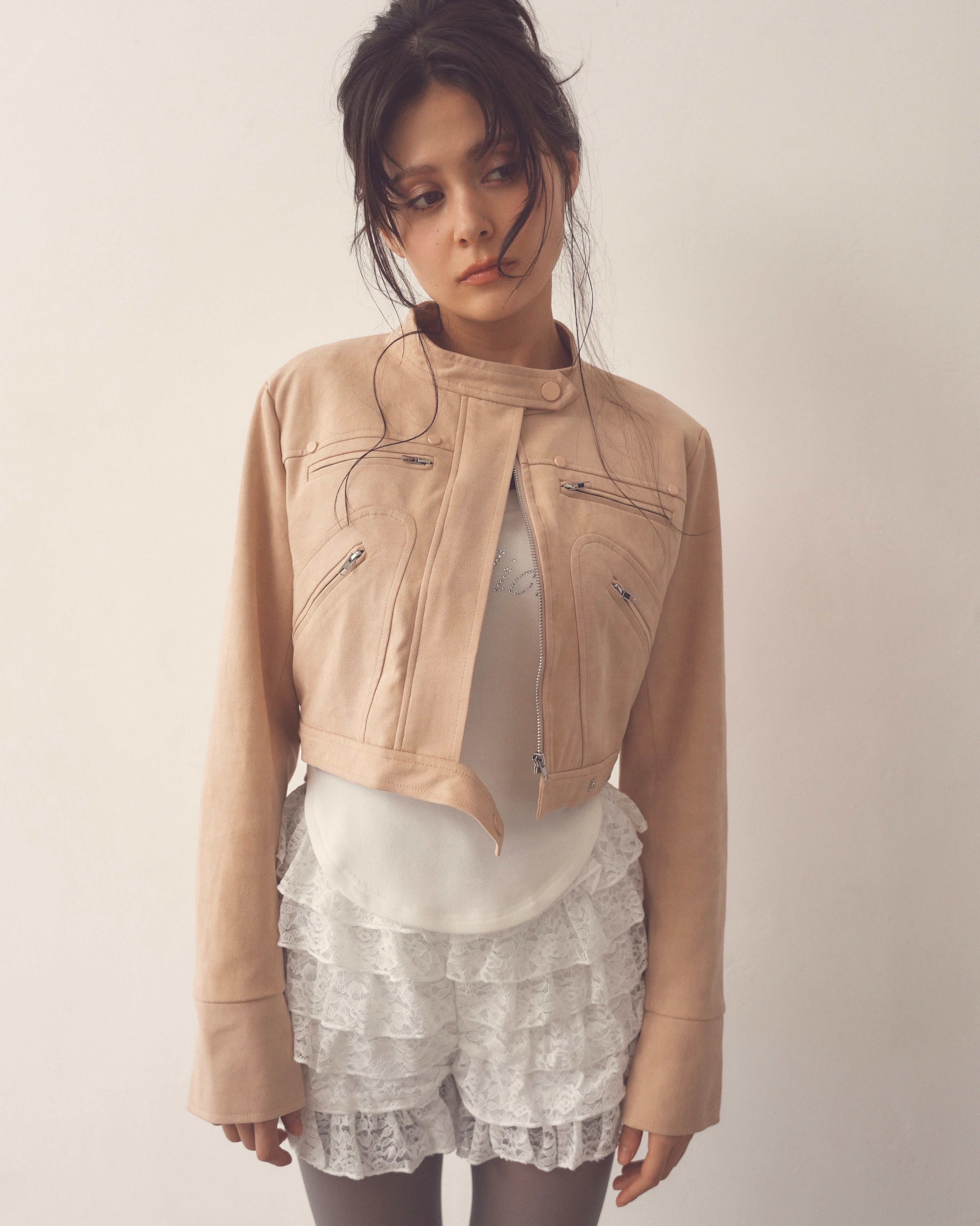 lace tieredfrill short pt