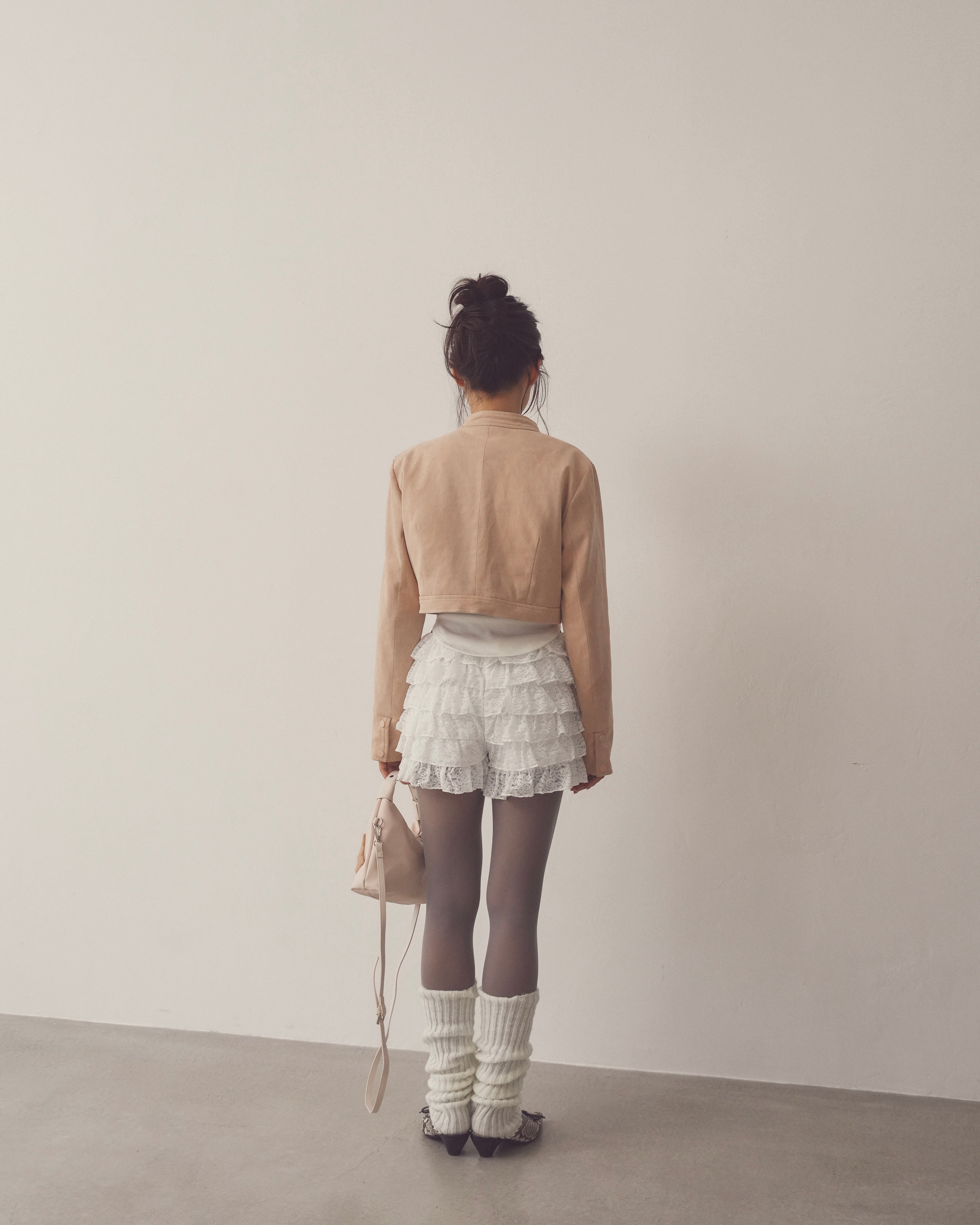 lace tieredfrill short pt