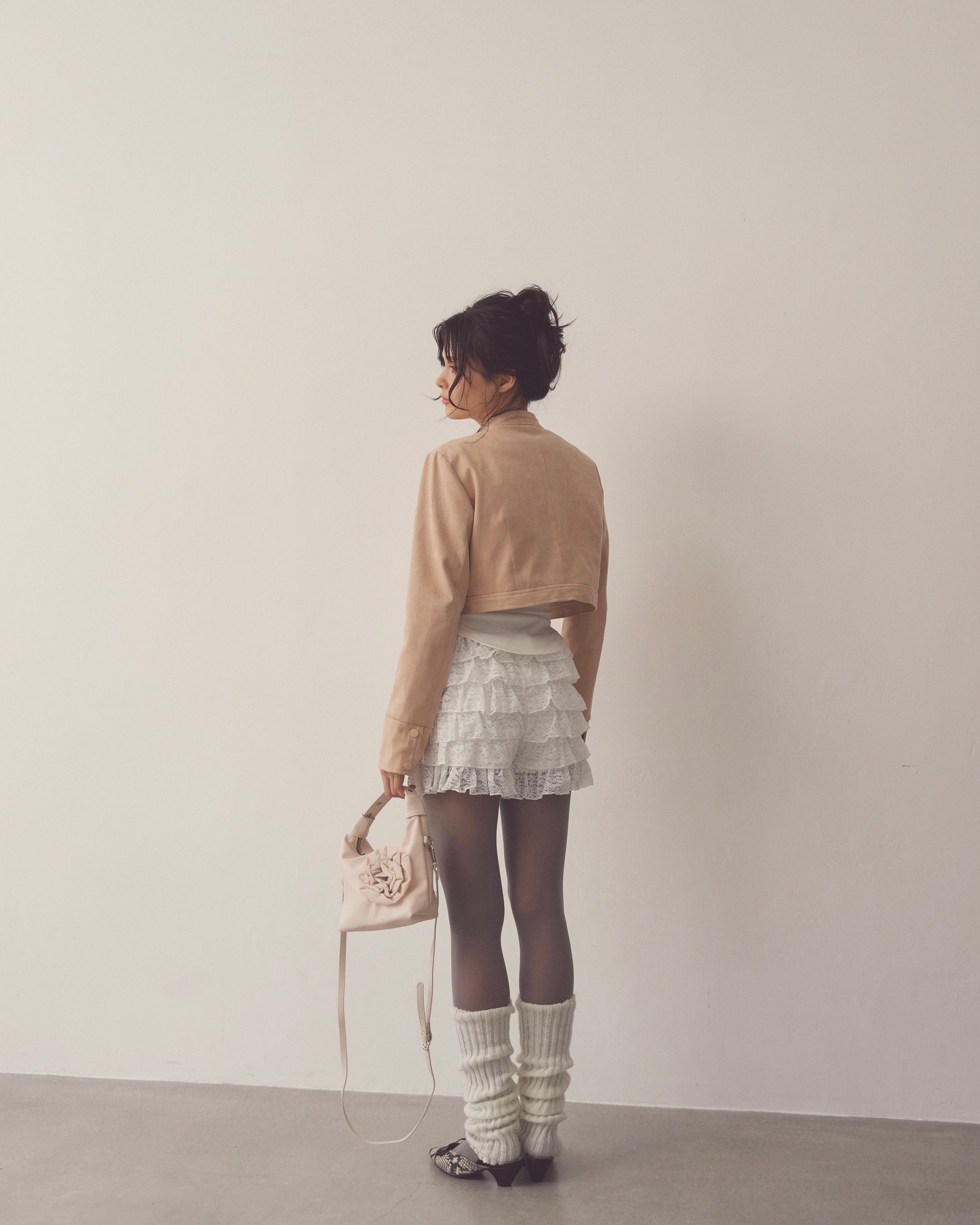 lace tieredfrill short pt