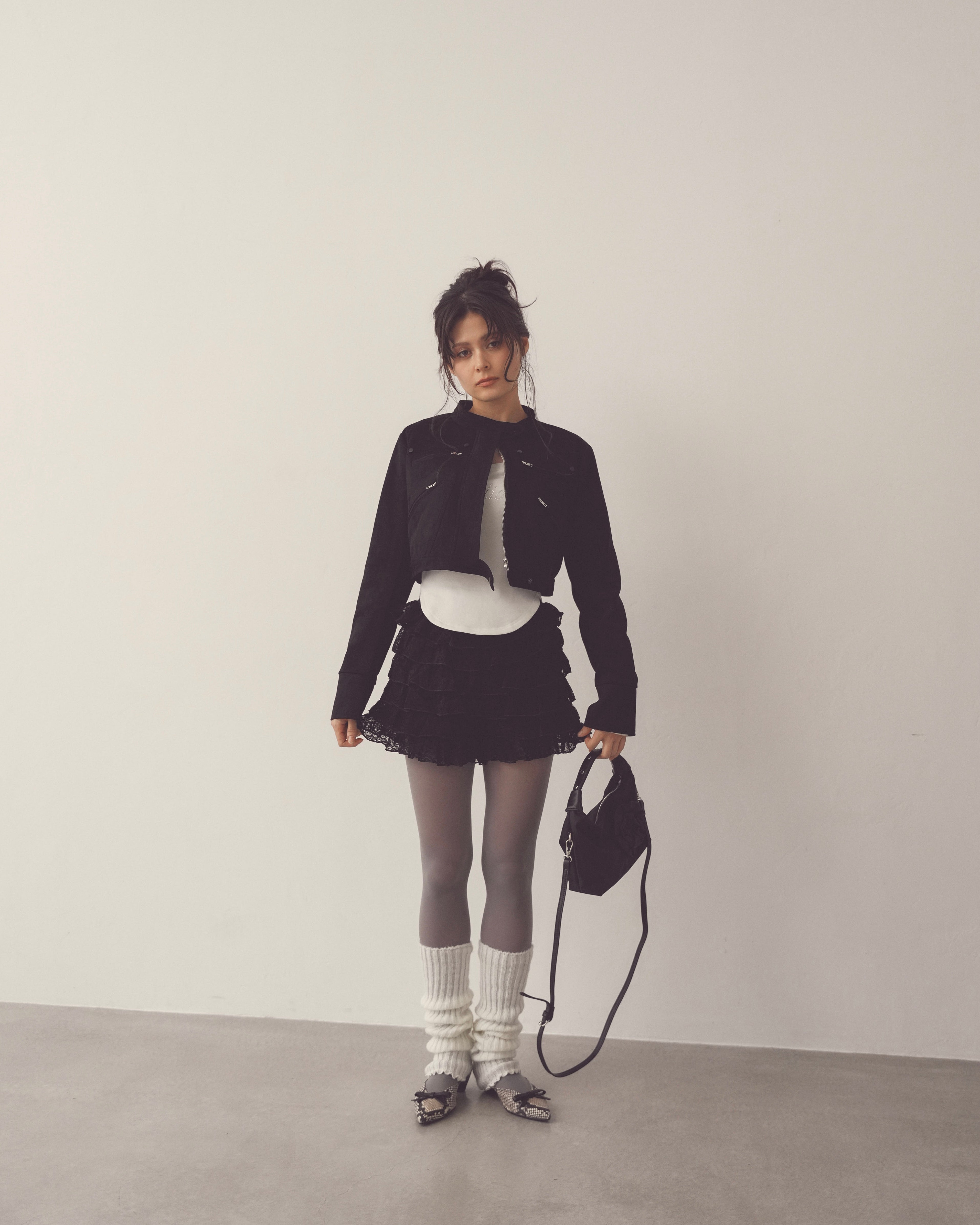 lace tieredfrill short pt