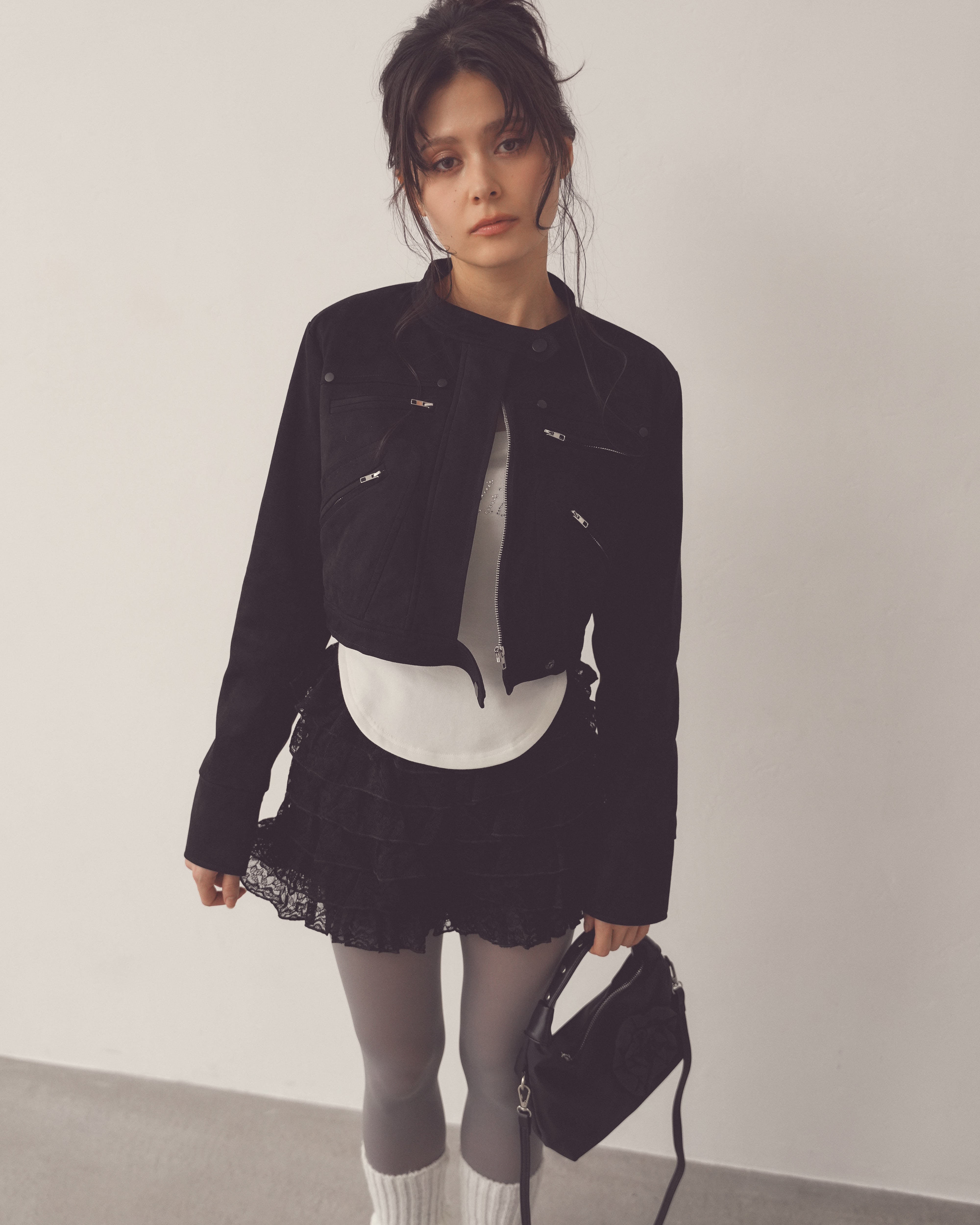 lace tieredfrill short pt