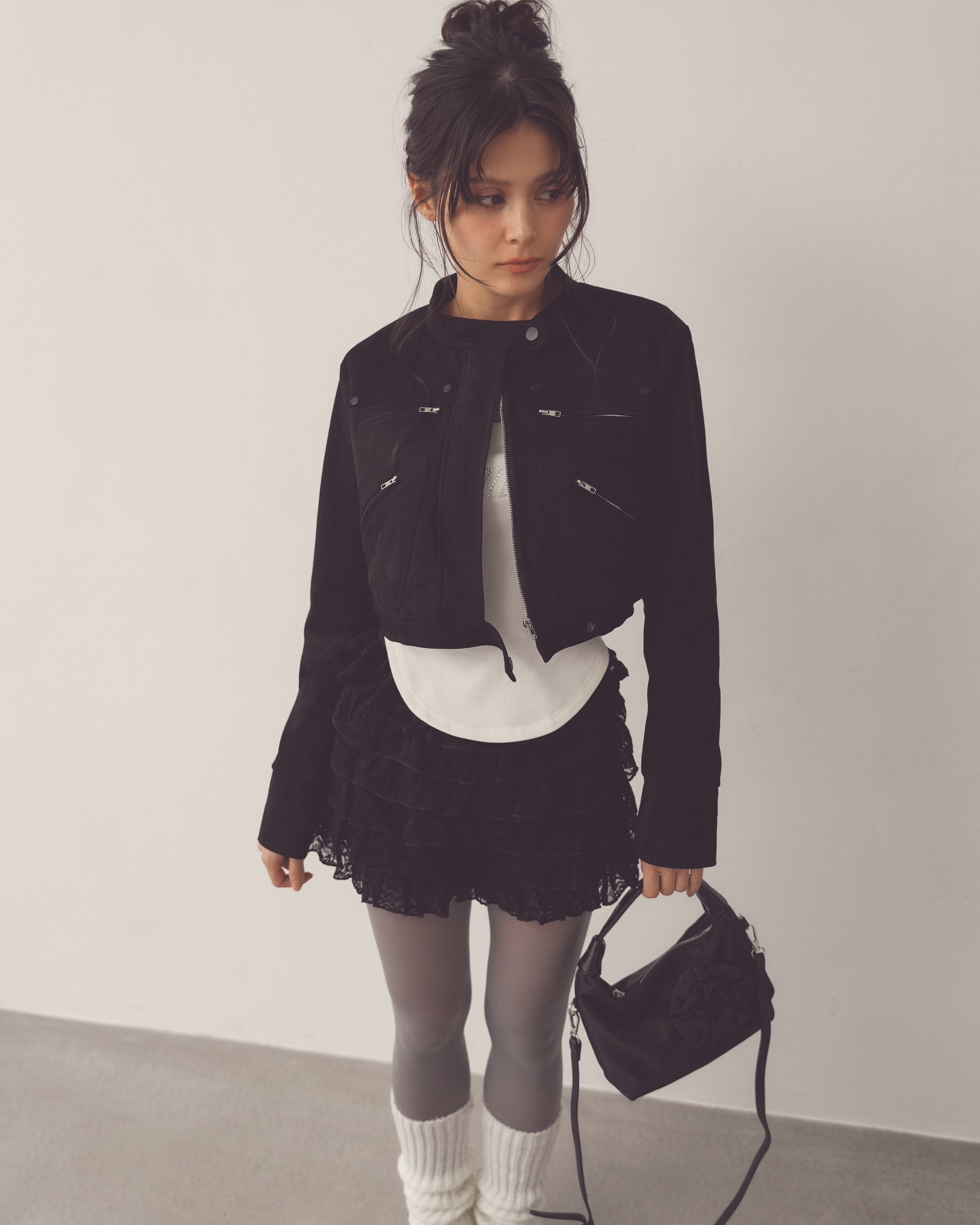 lace tieredfrill short pt