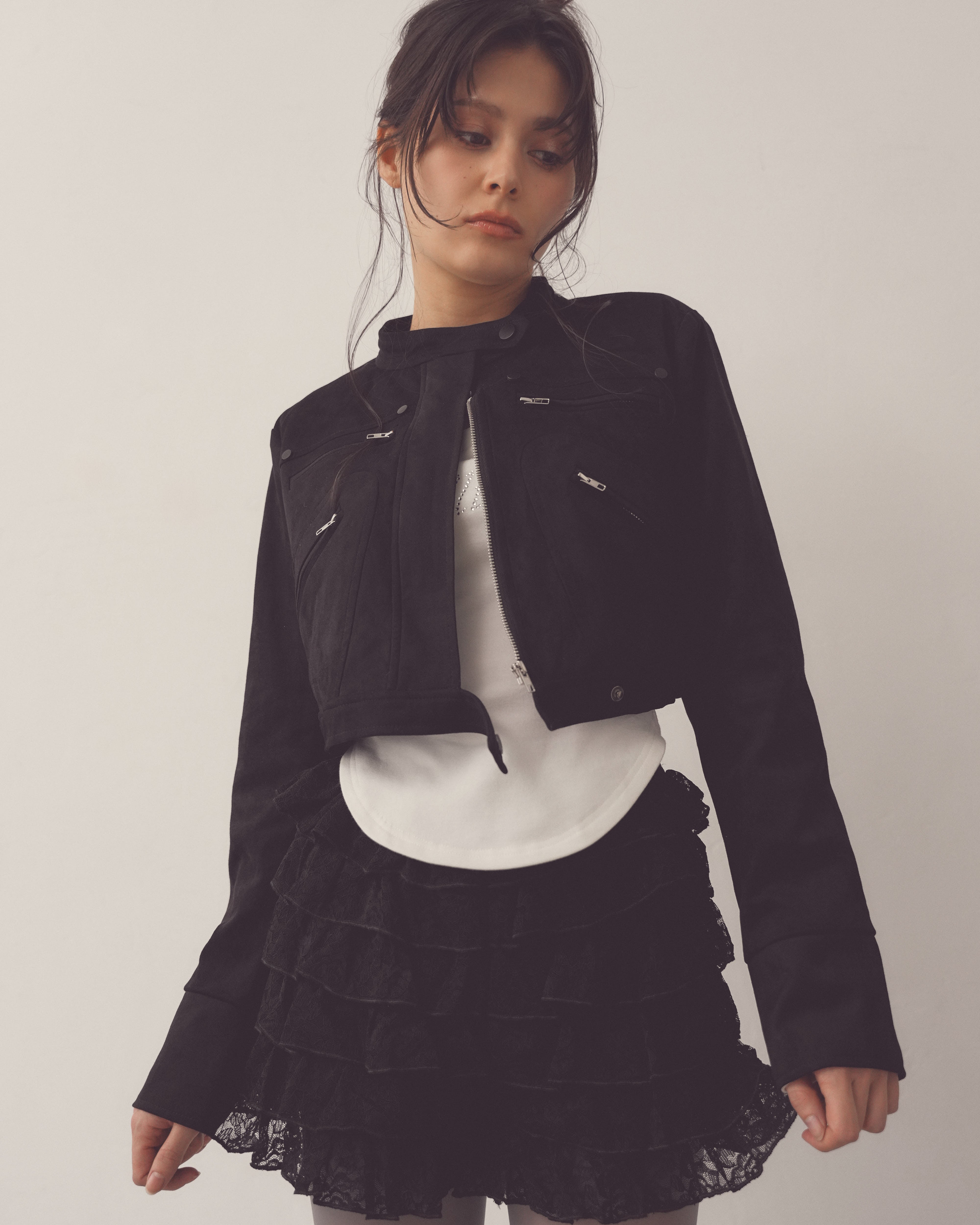 lace tieredfrill short pt