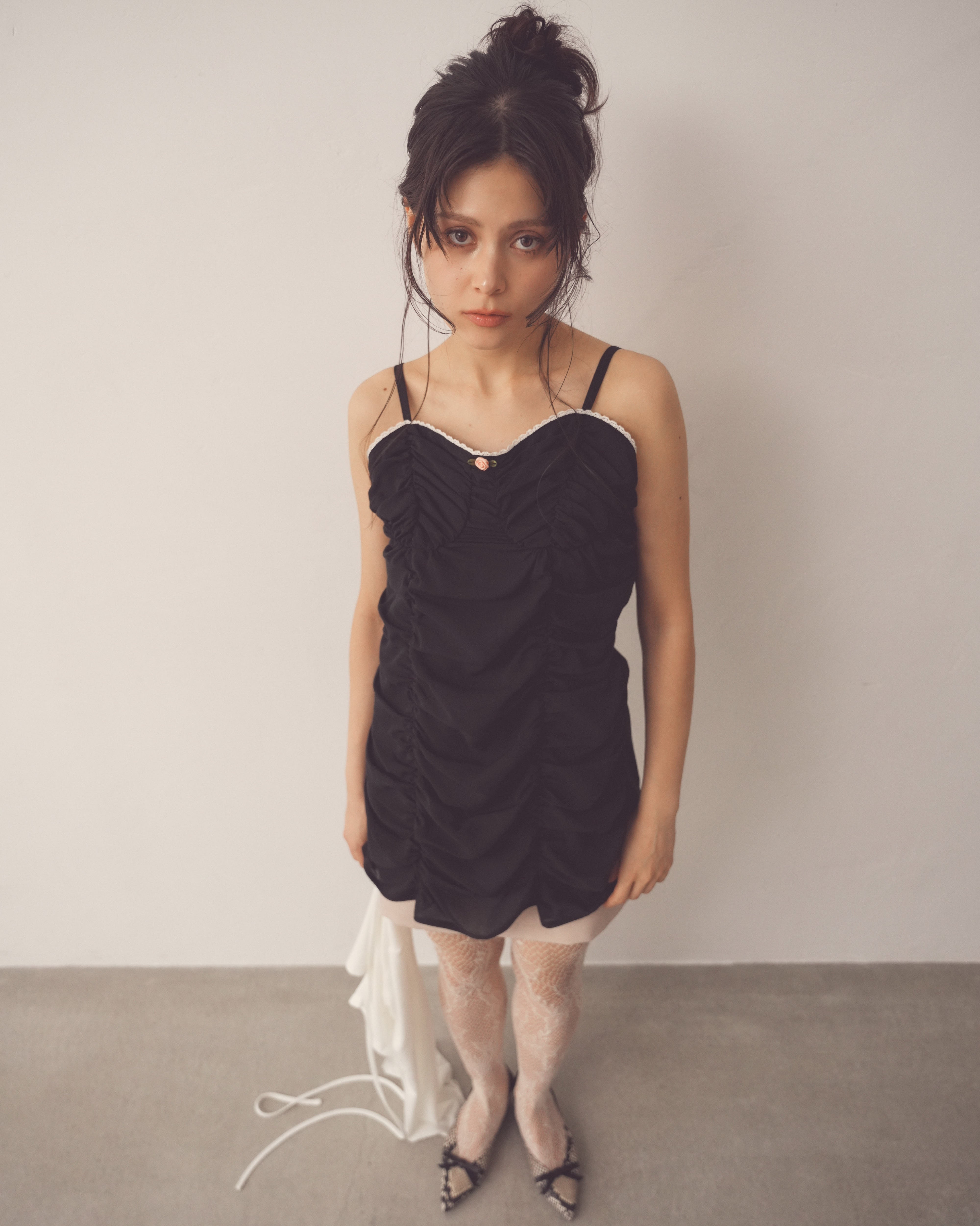 girlish gather mini onepiece