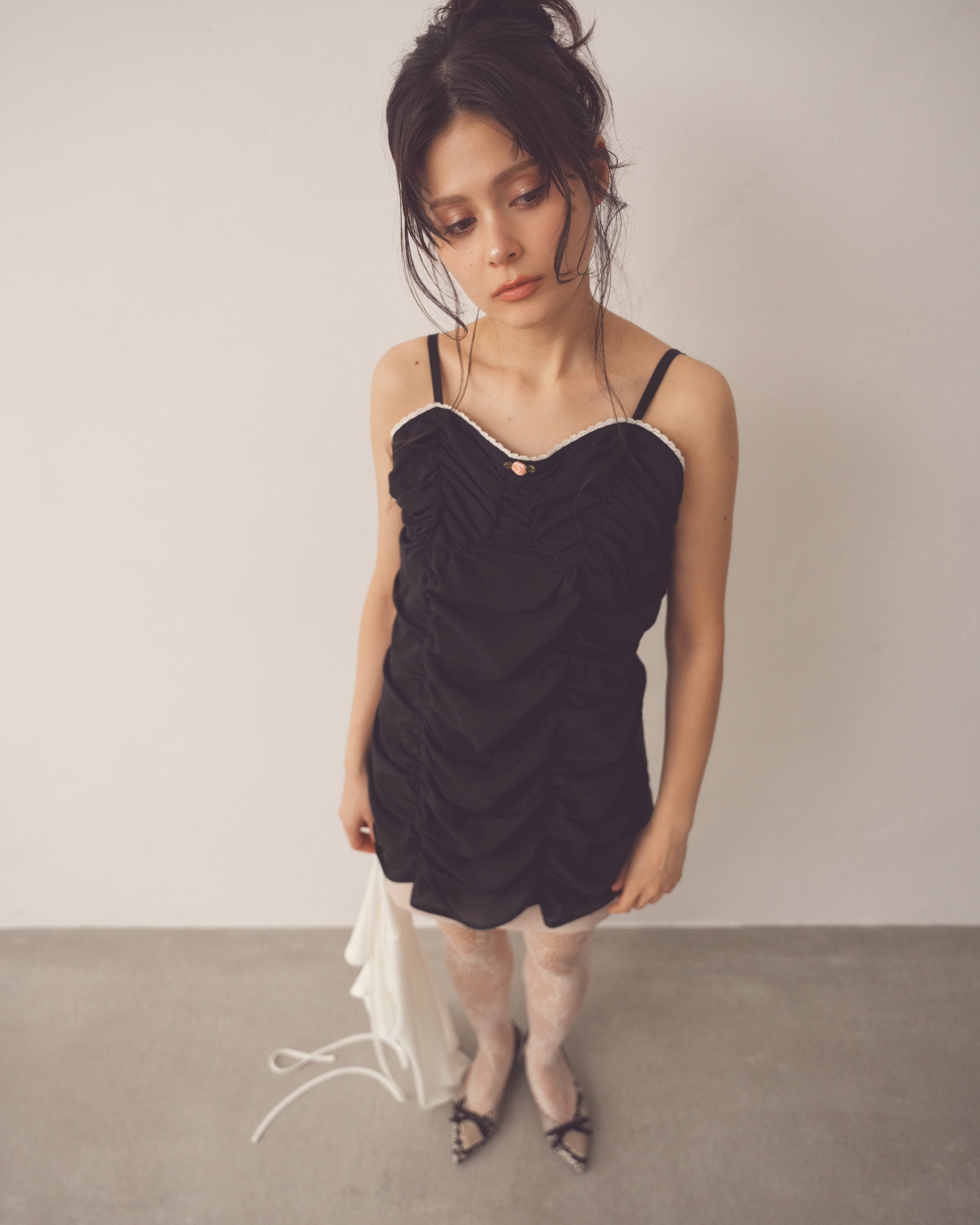 girlish gather mini onepiece