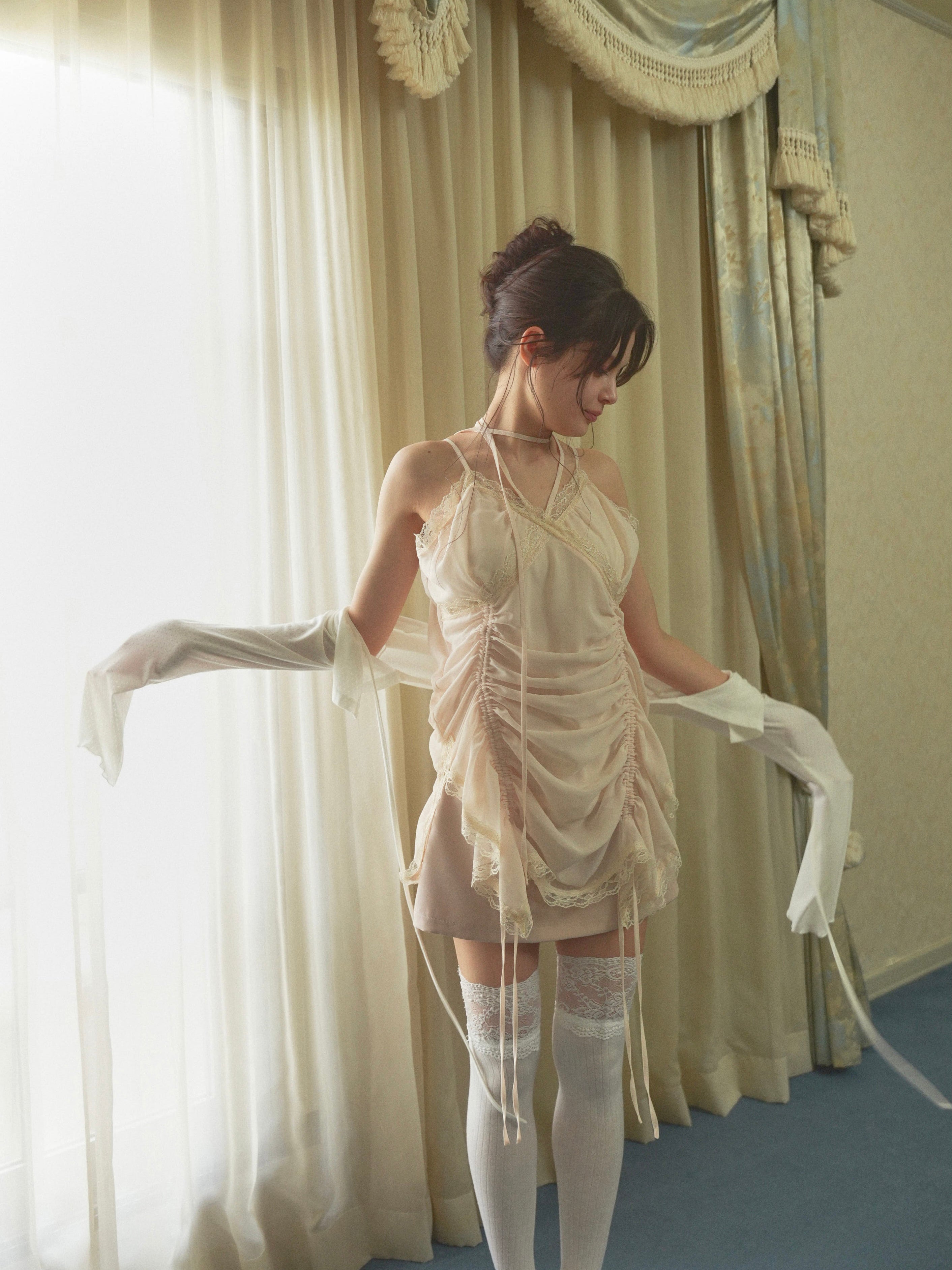 chiffon gather mini op