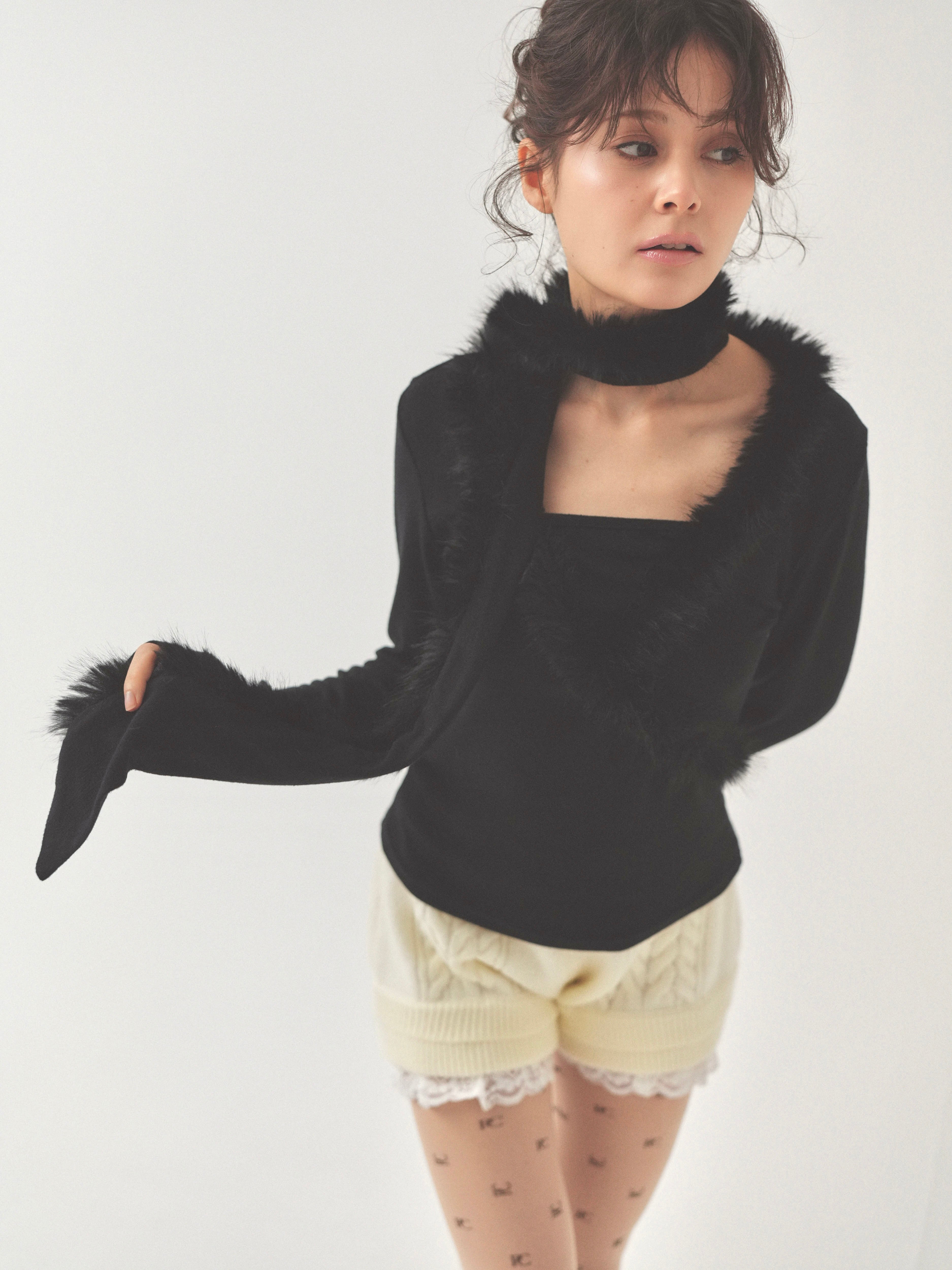 baby fur - tie tops