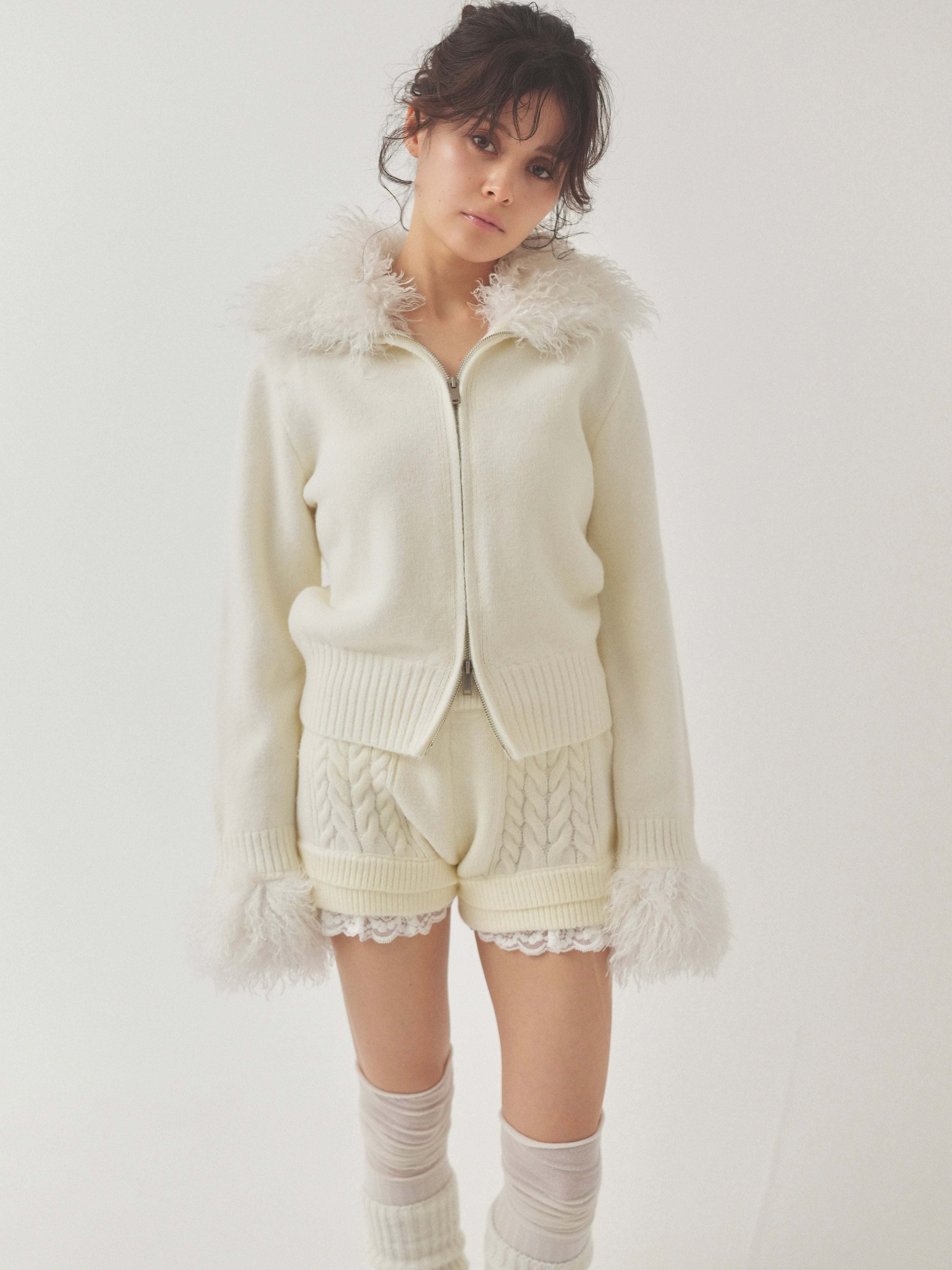 fur zipknit