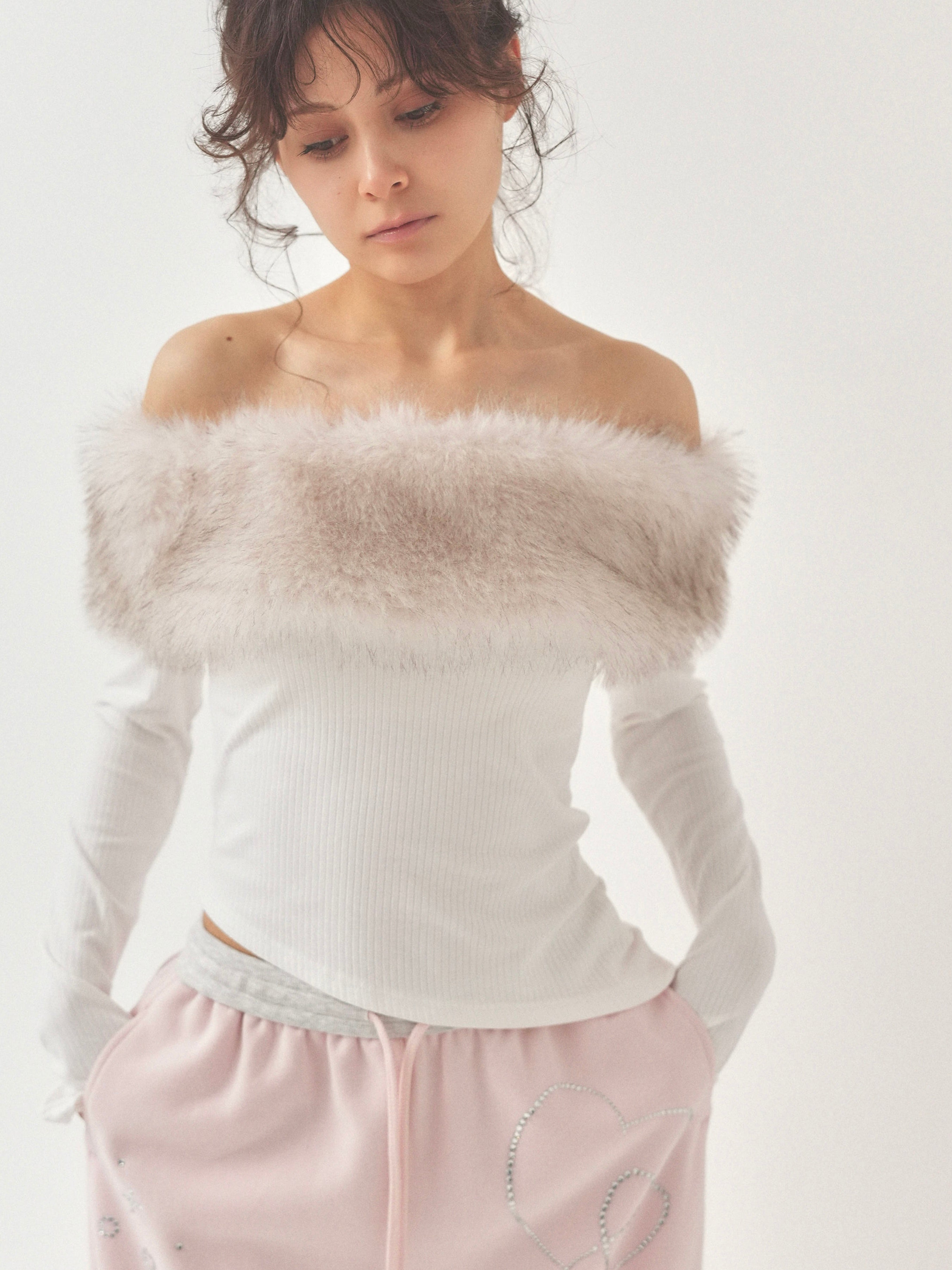 baby fur - off shoulder