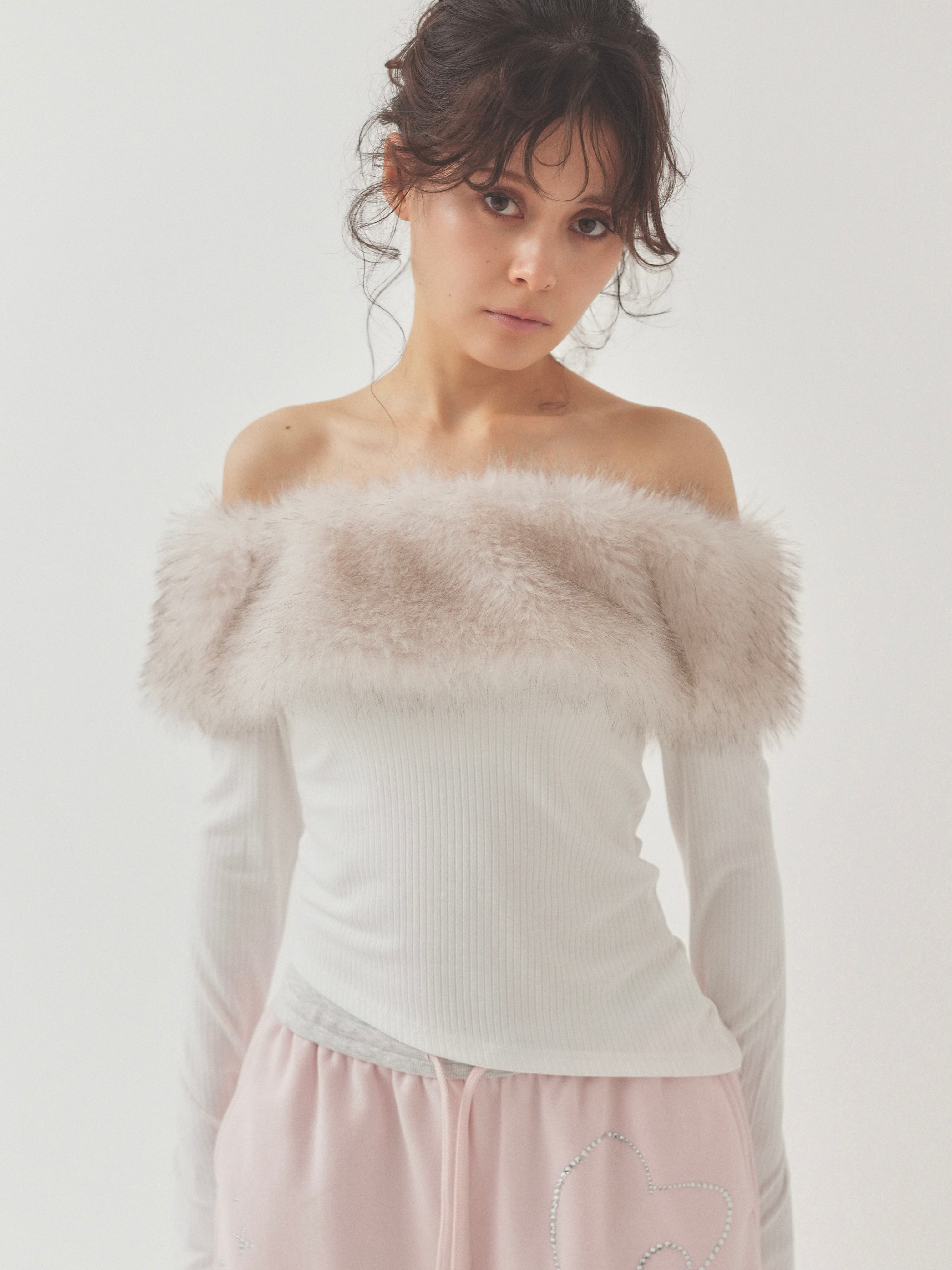 baby fur - off shoulder