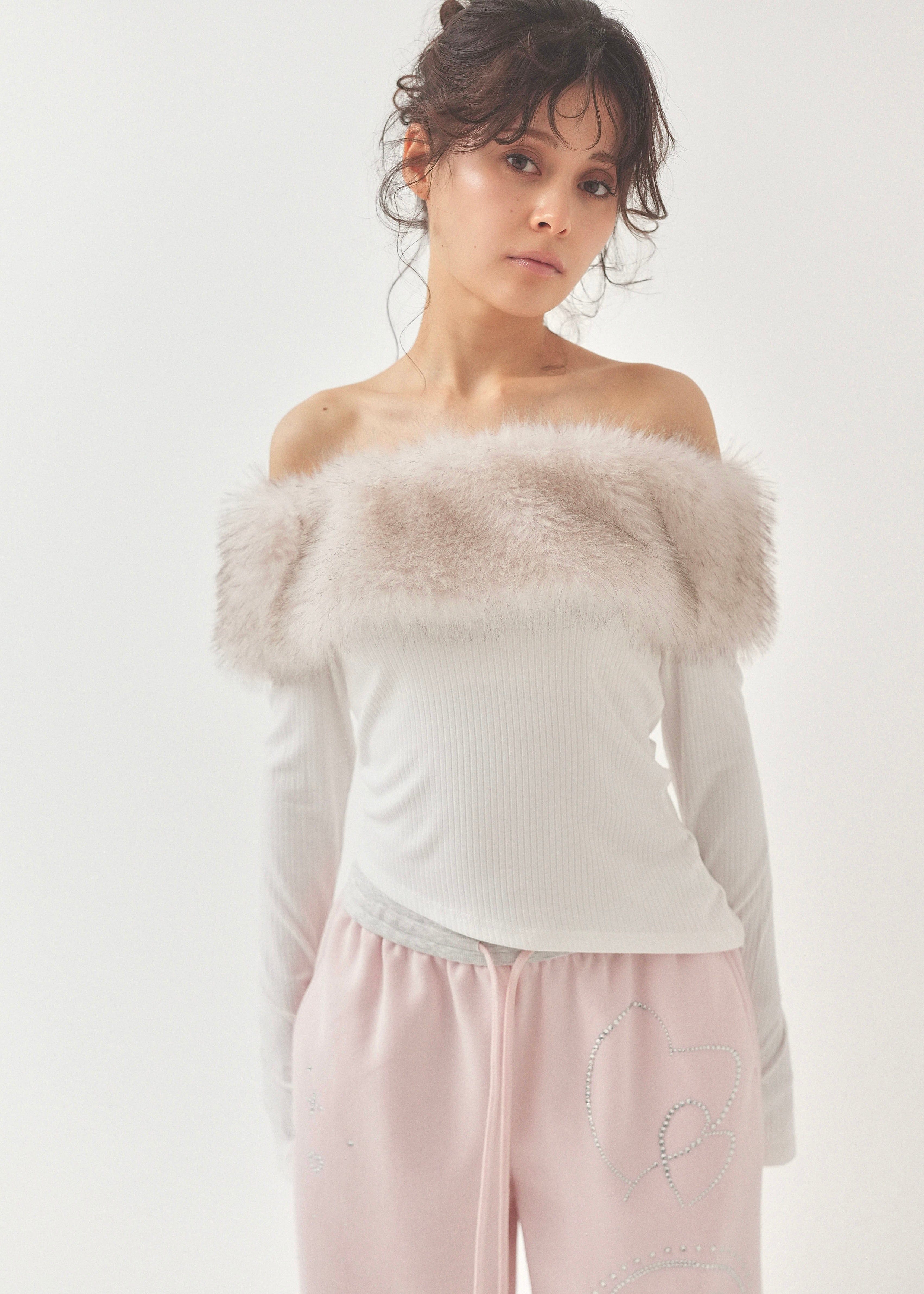 baby fur - off shoulder