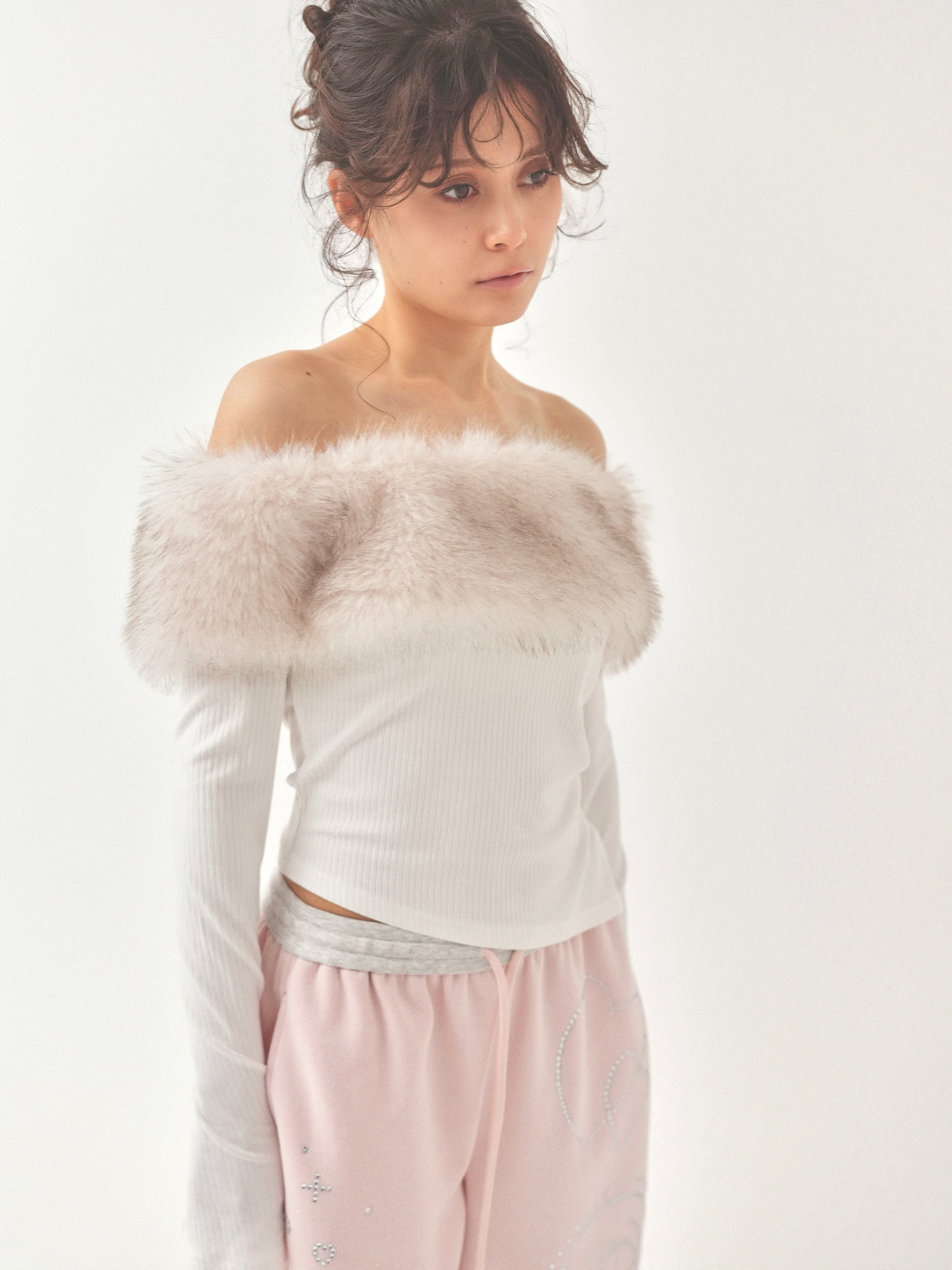 baby fur - off shoulder