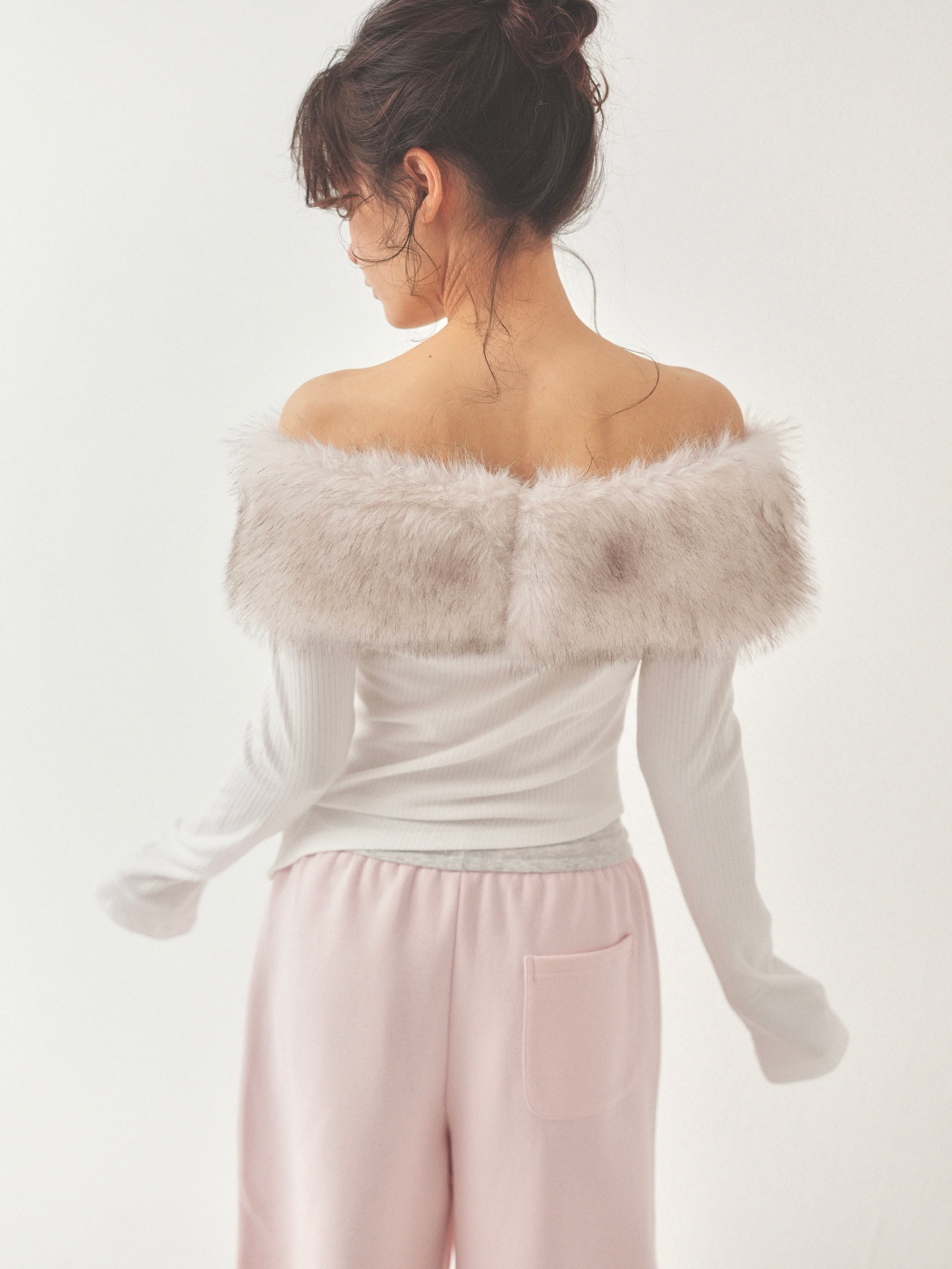 baby fur - off shoulder