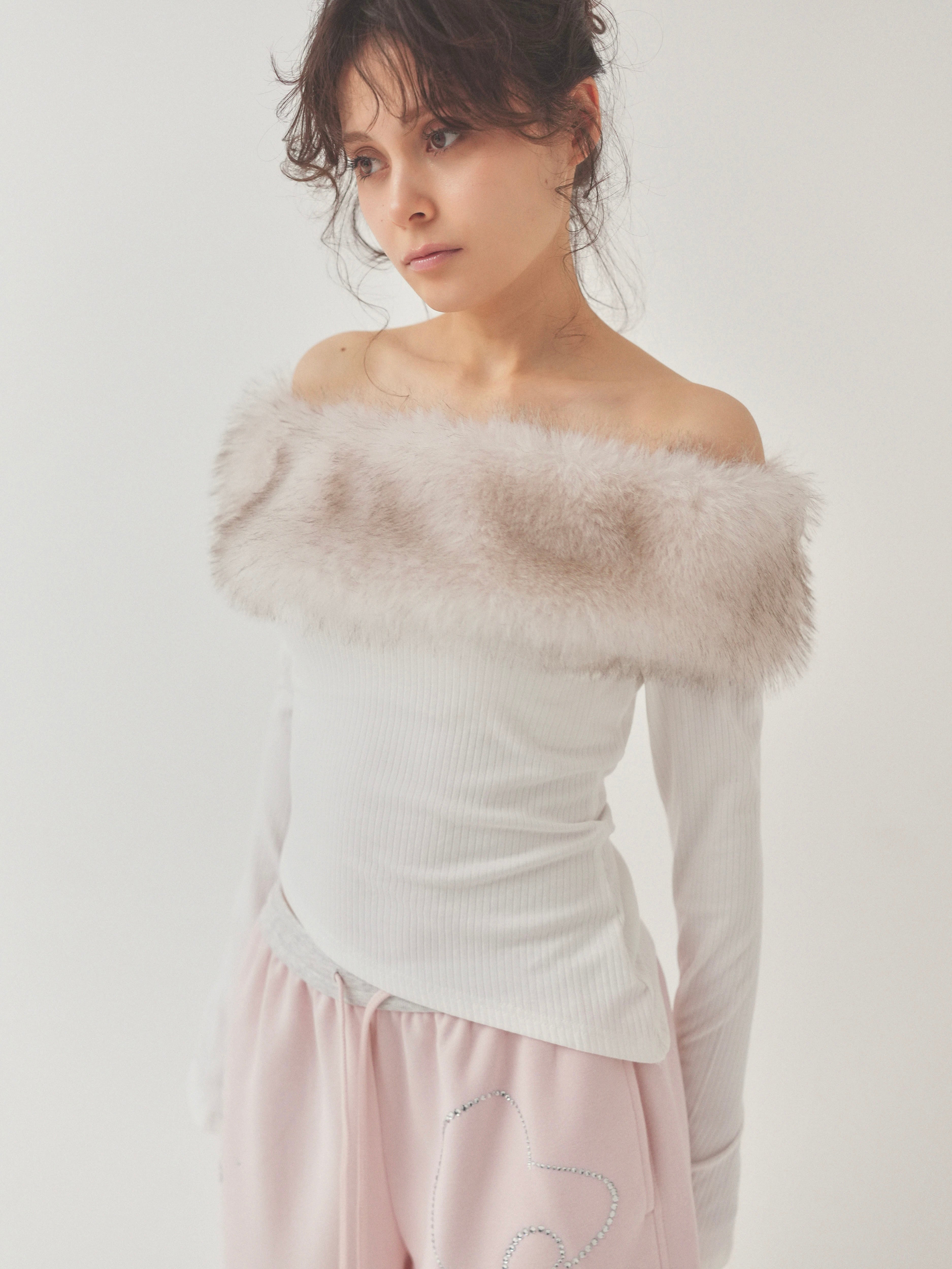 baby fur - off shoulder