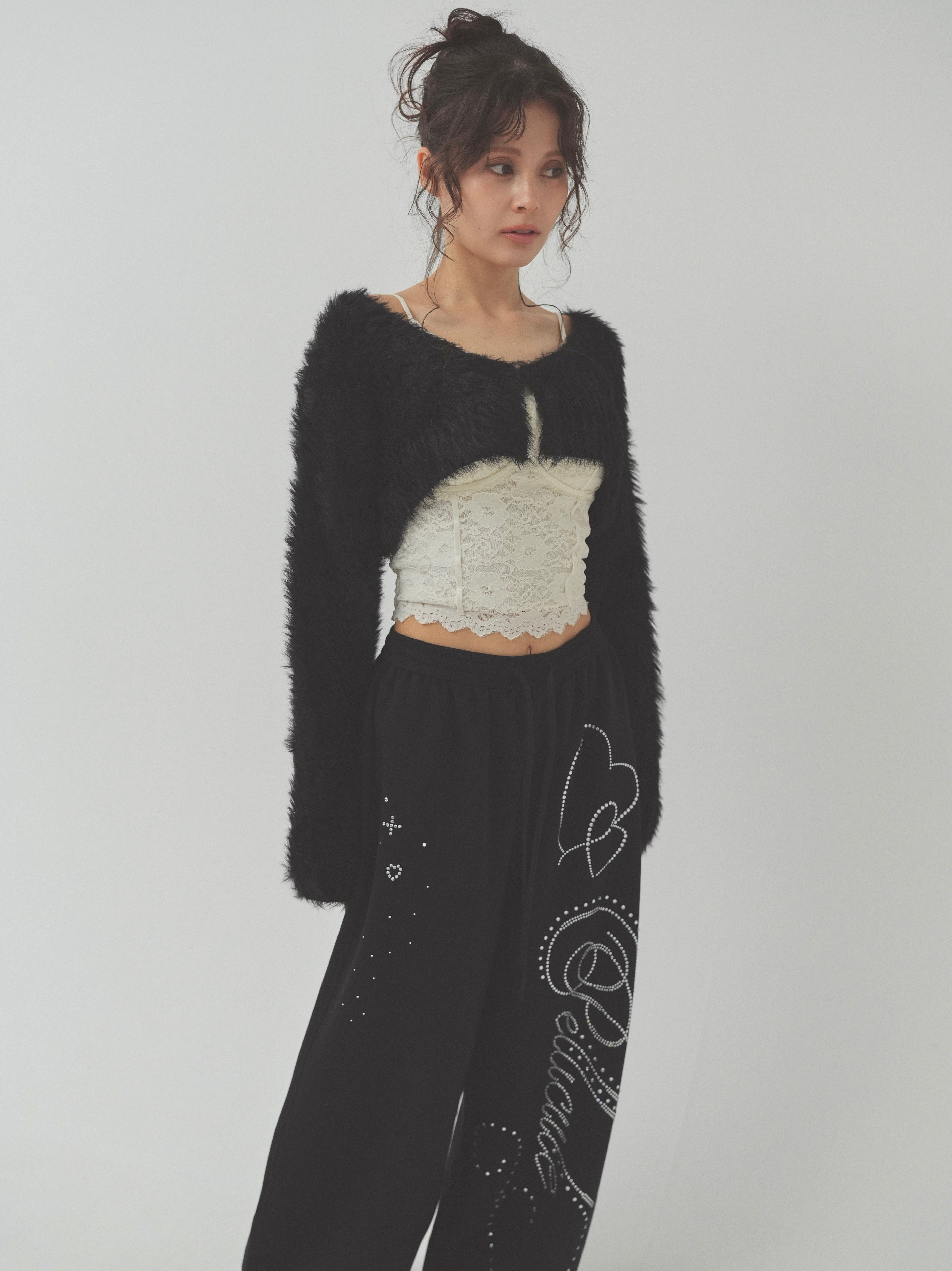 shaggy mini cardigan