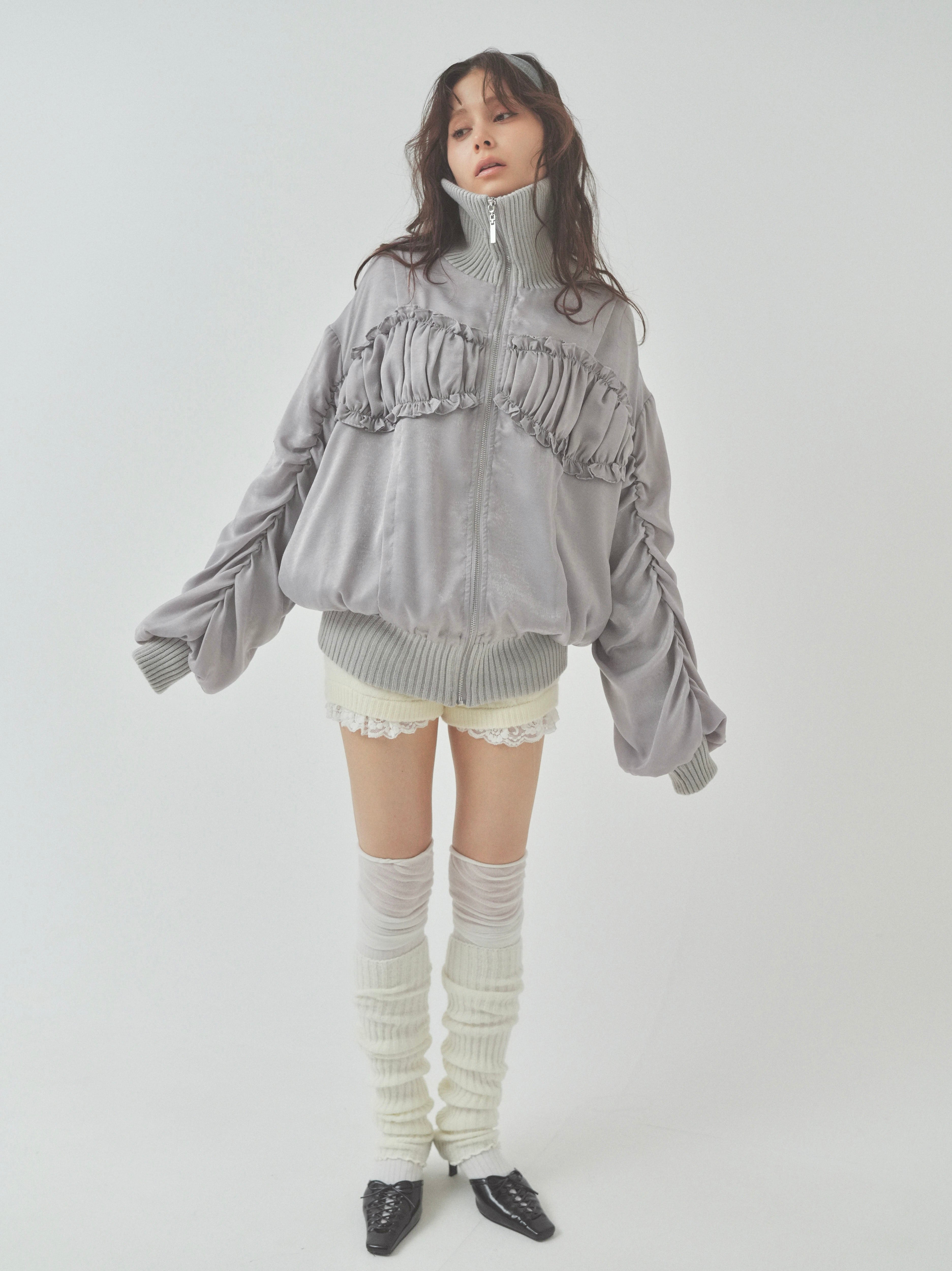 ribbon gather lib blouson