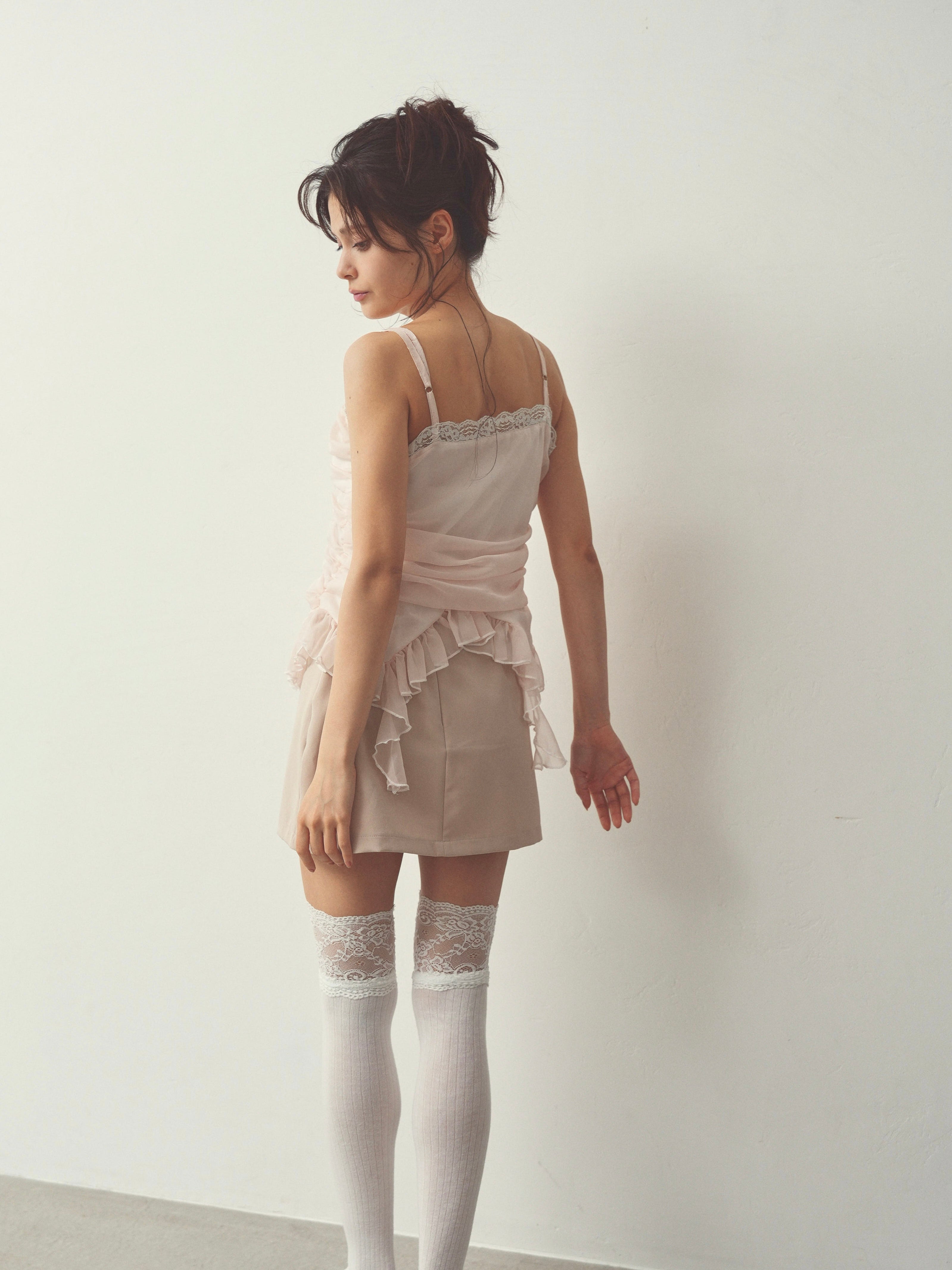 chiffon gather cami