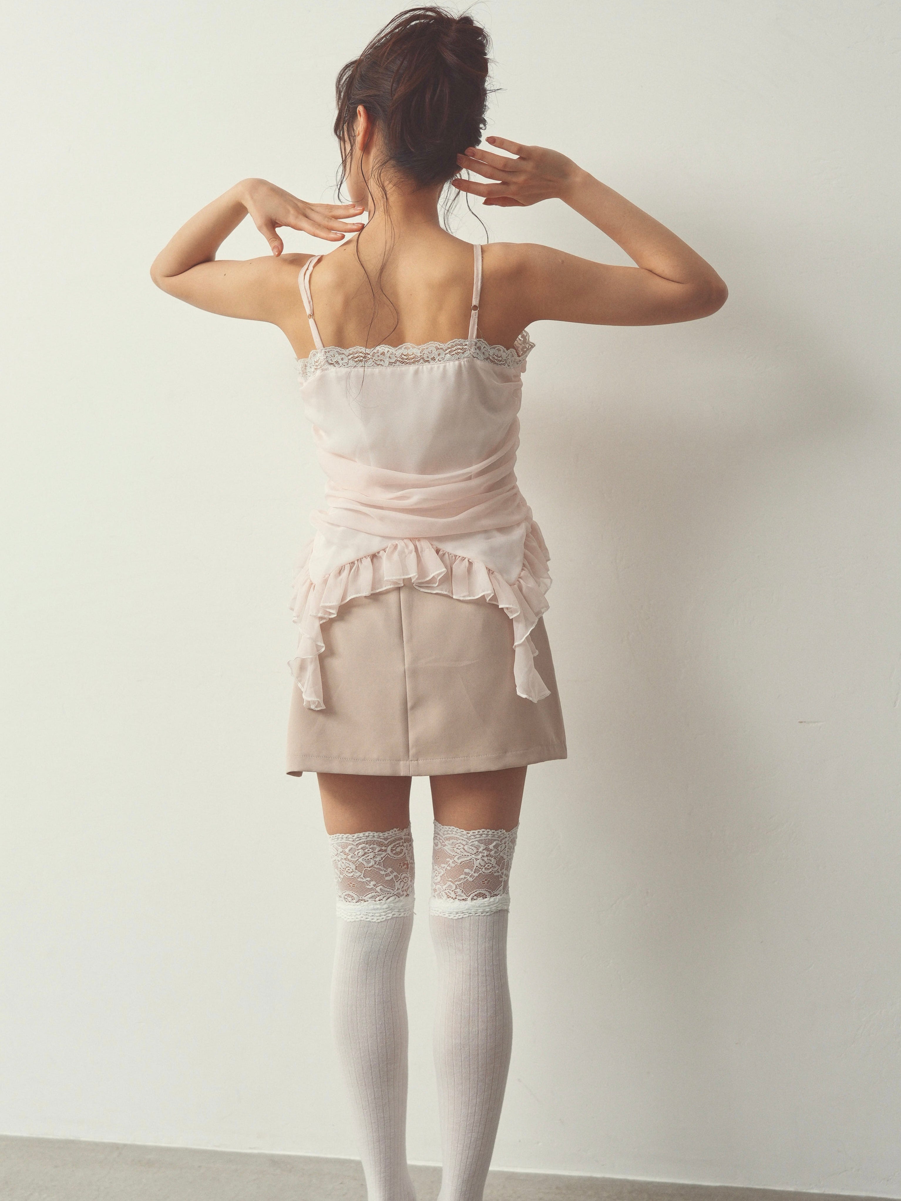 chiffon gather cami