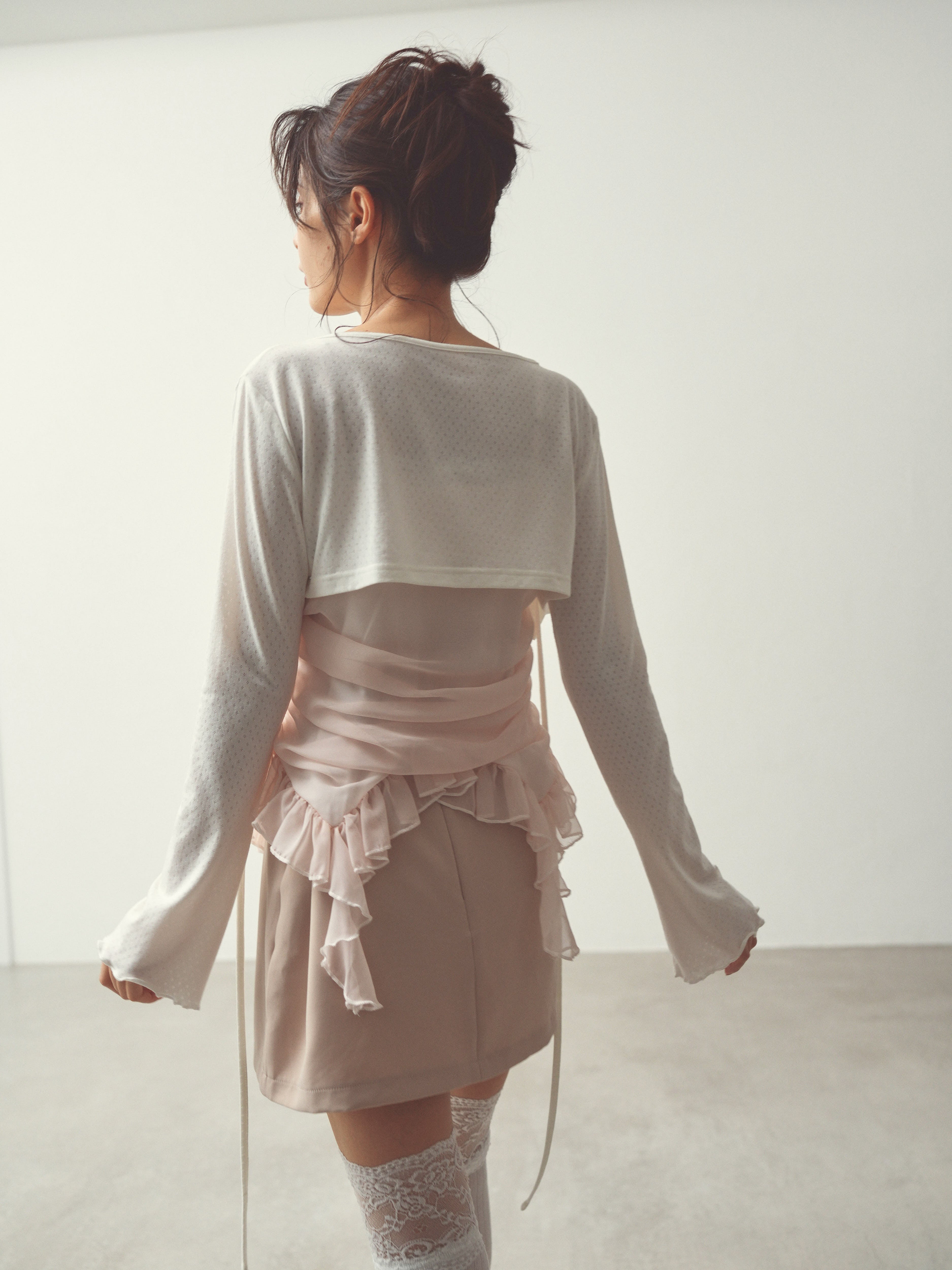chiffon gather cami