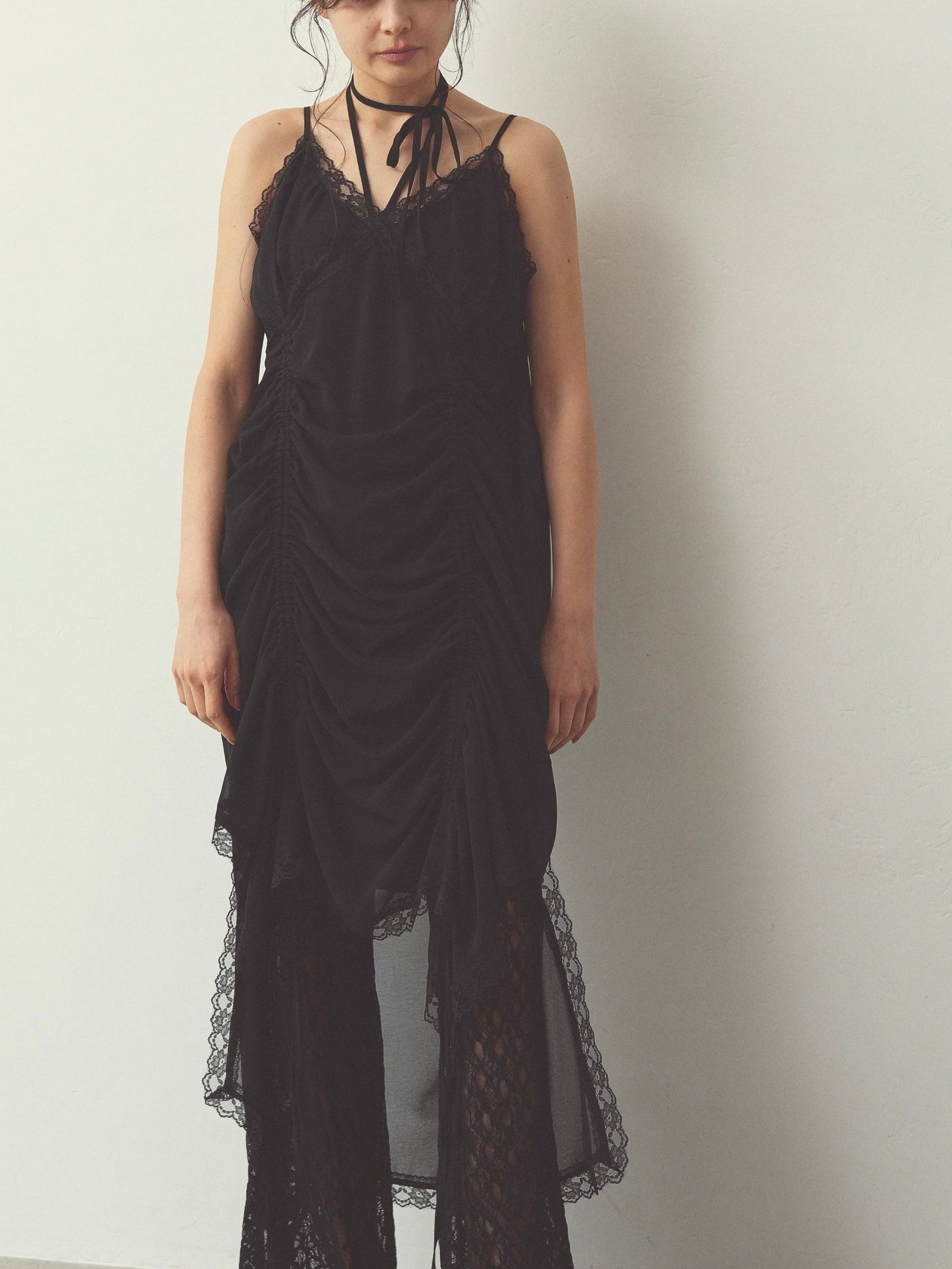 chiffon gather long op