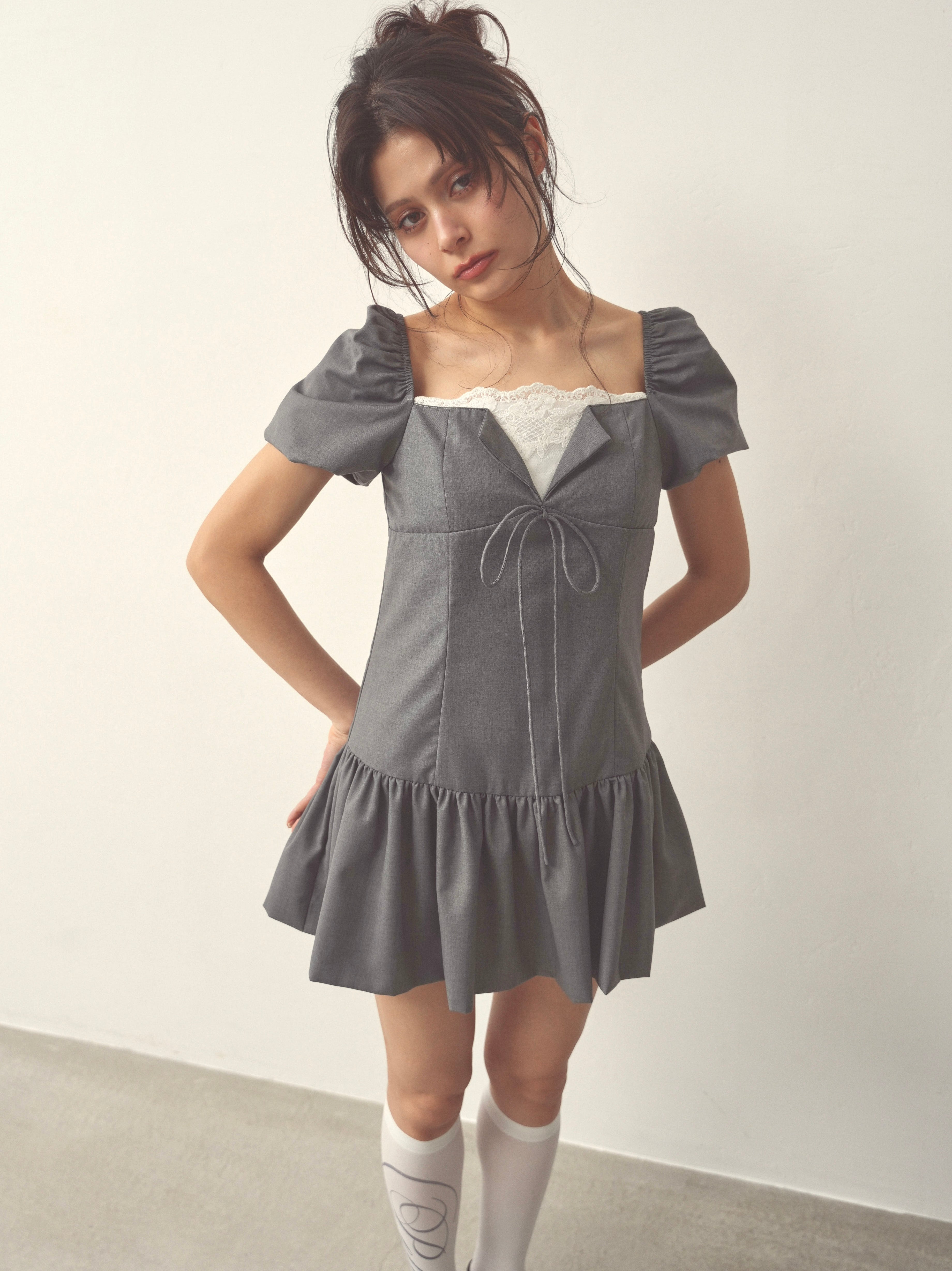 pointlace puff onepiece