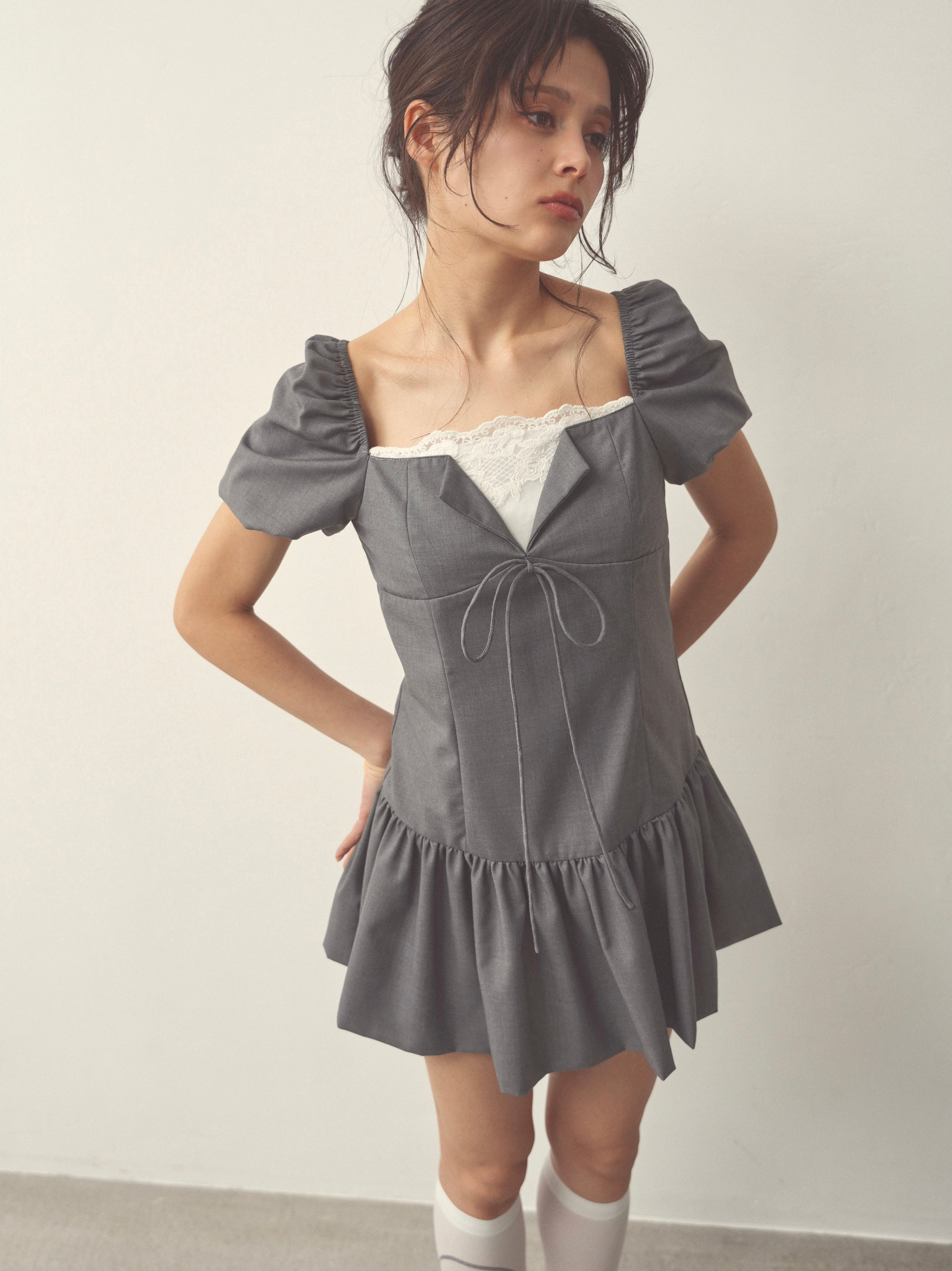 pointlace puff onepiece