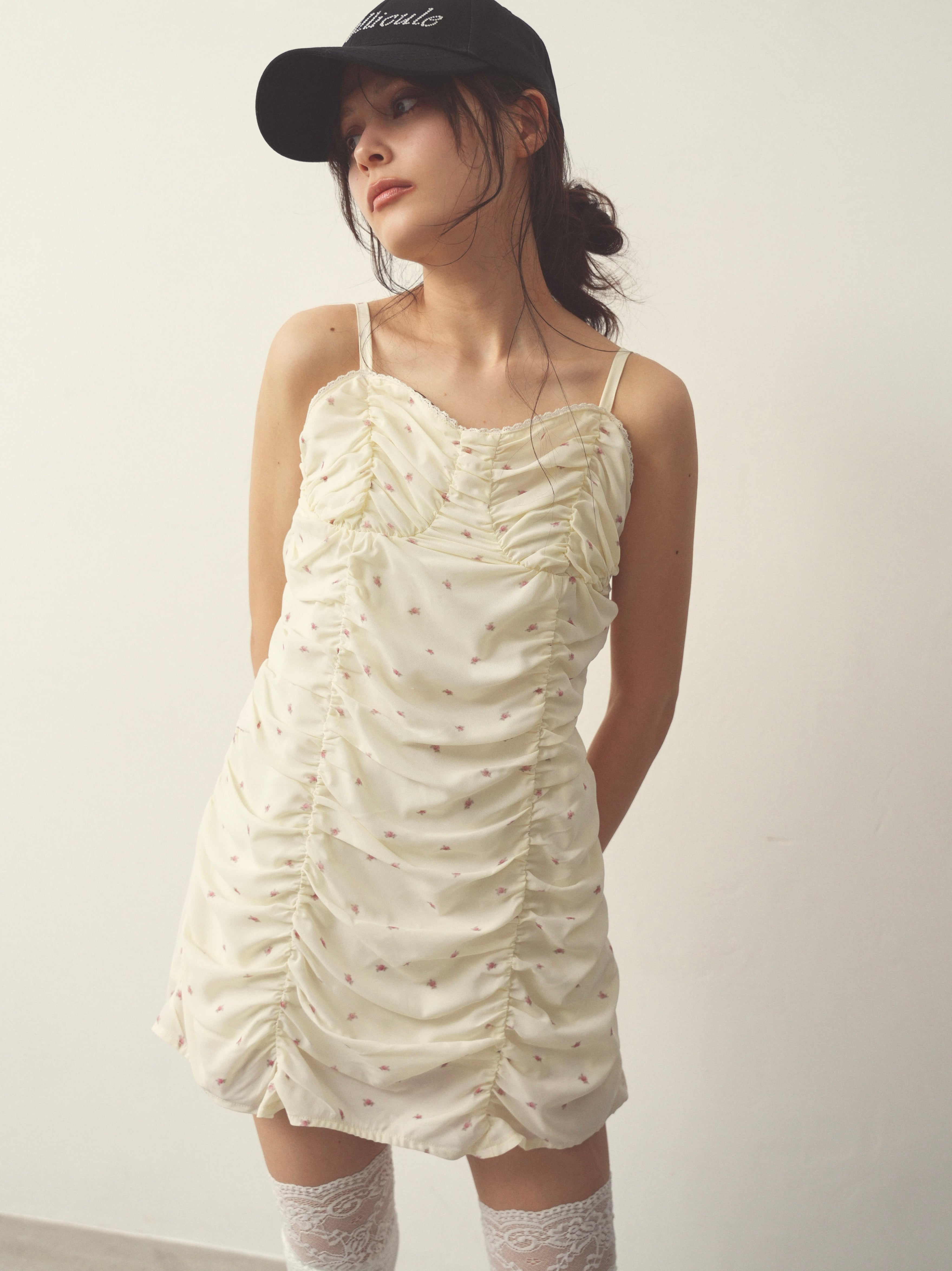 girlish gather mini onepiece