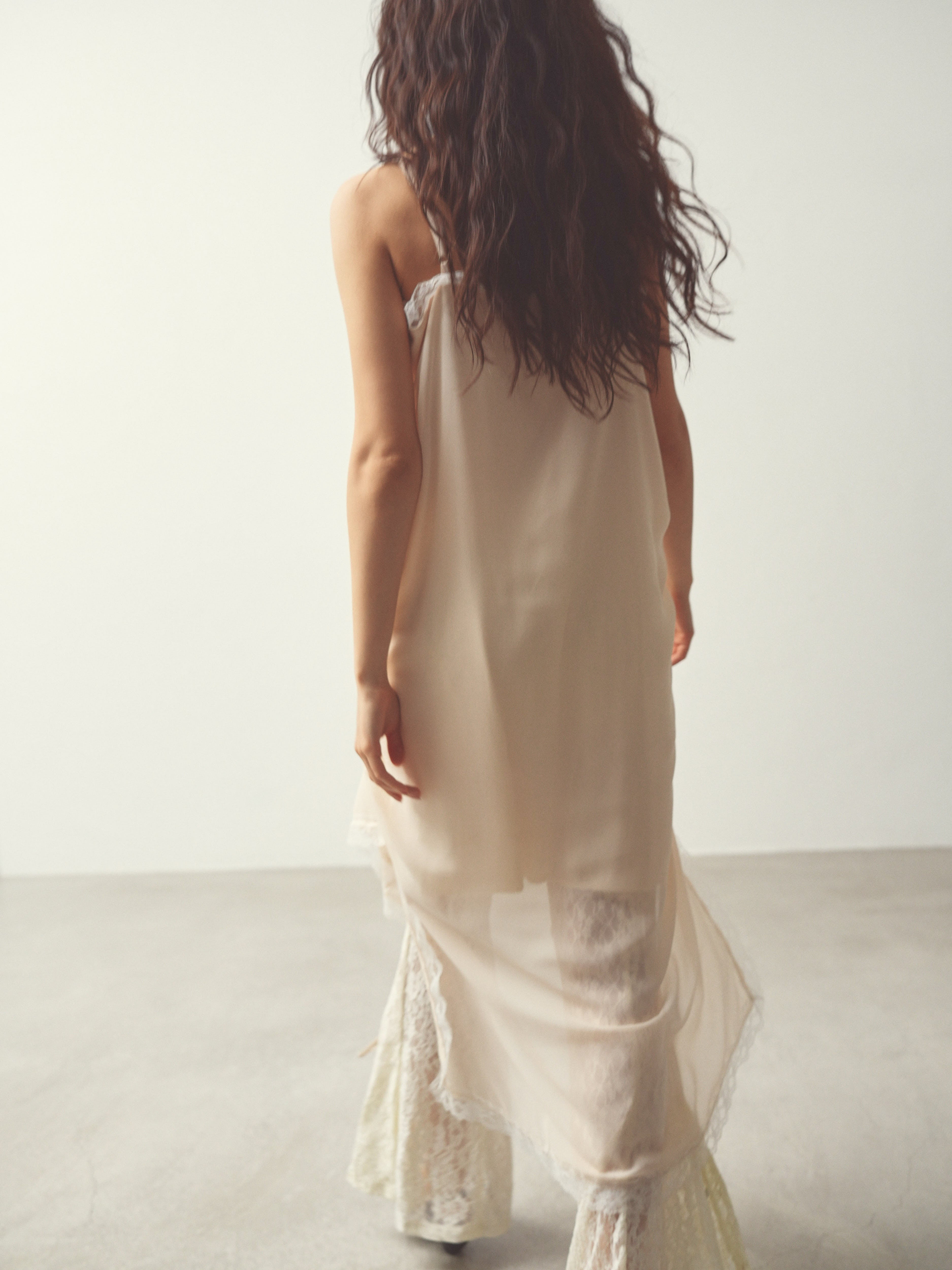 chiffon gather long op