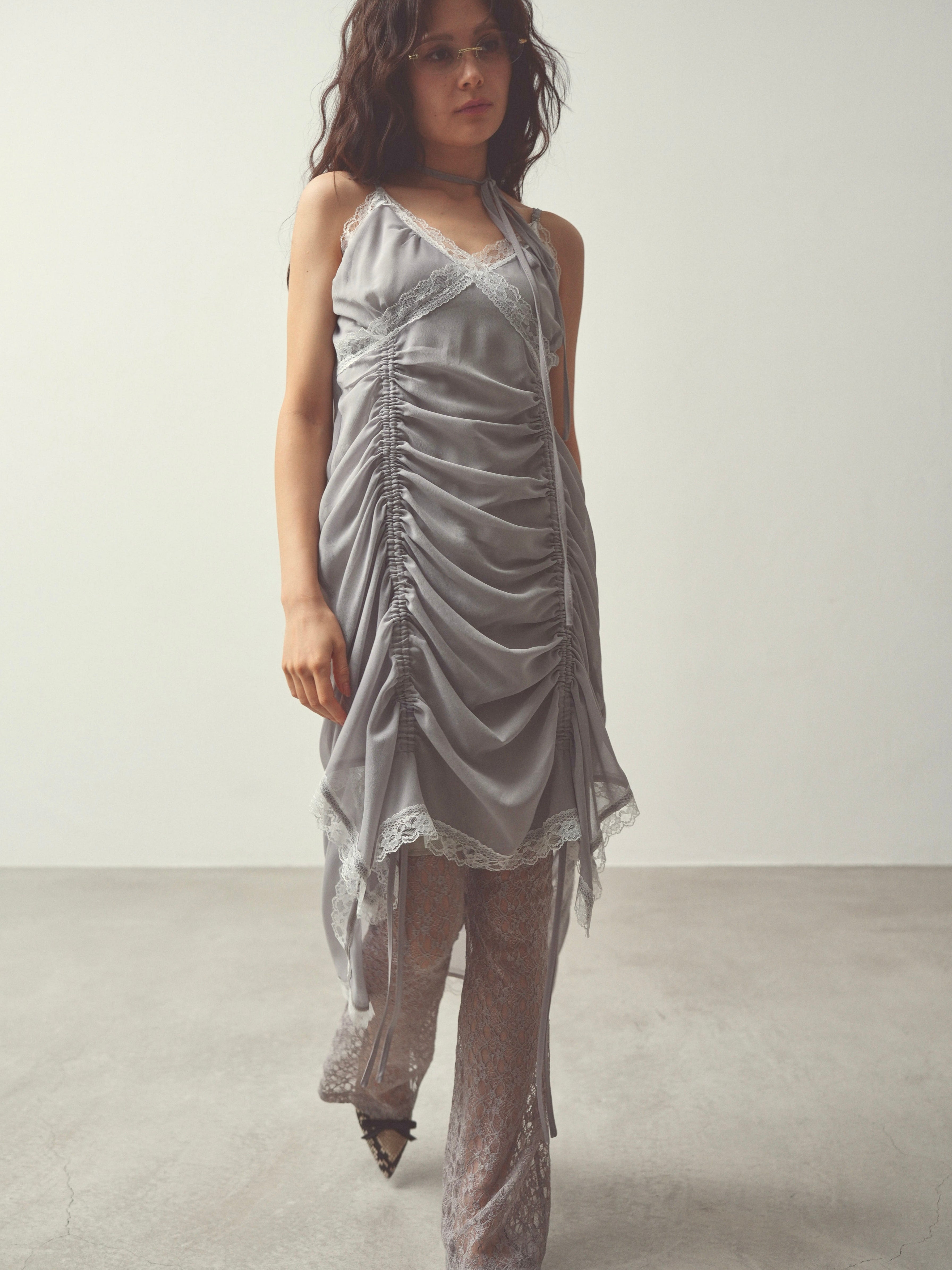 chiffon gather long op