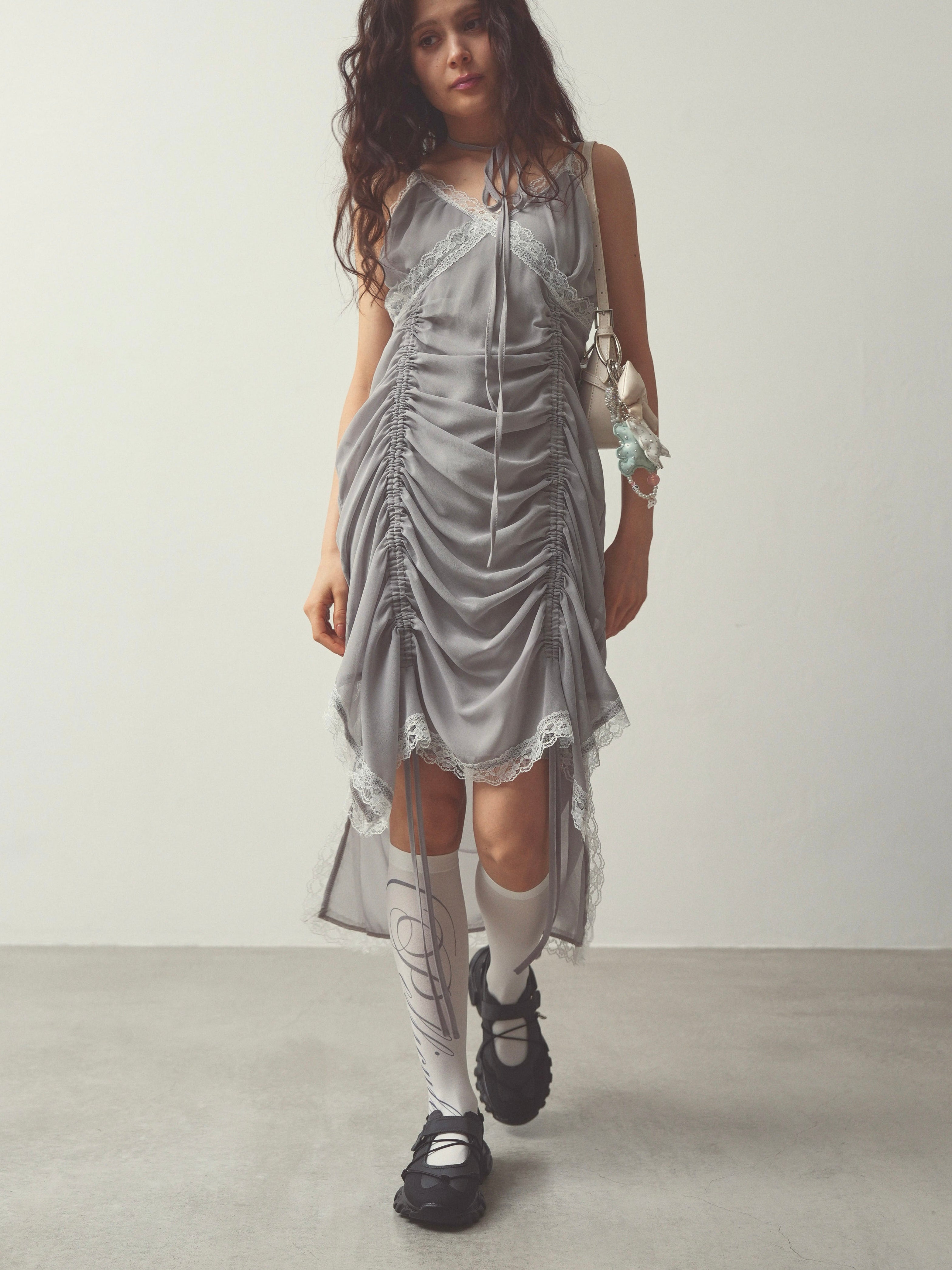 chiffon gather long op