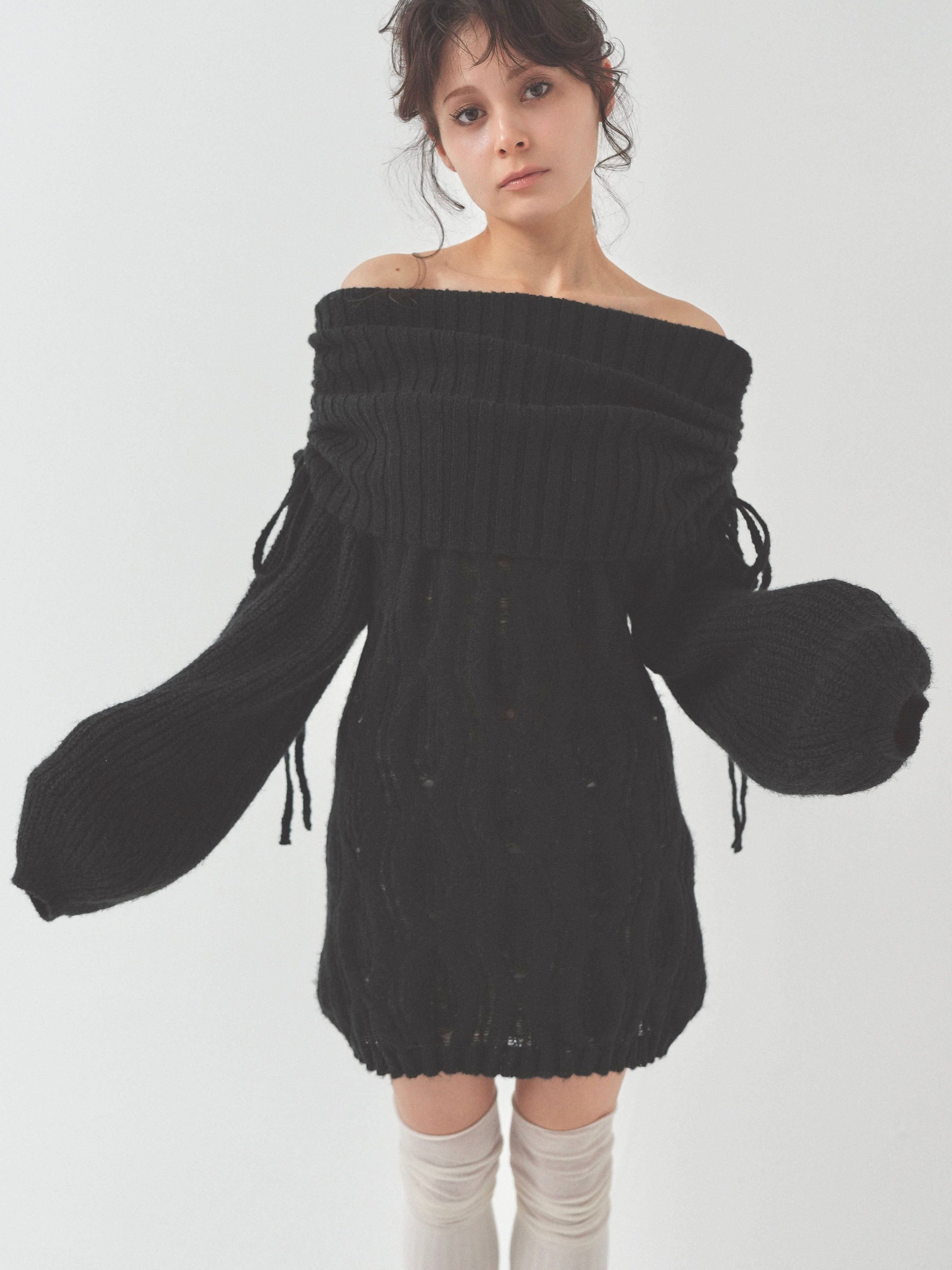 side gather loose knit