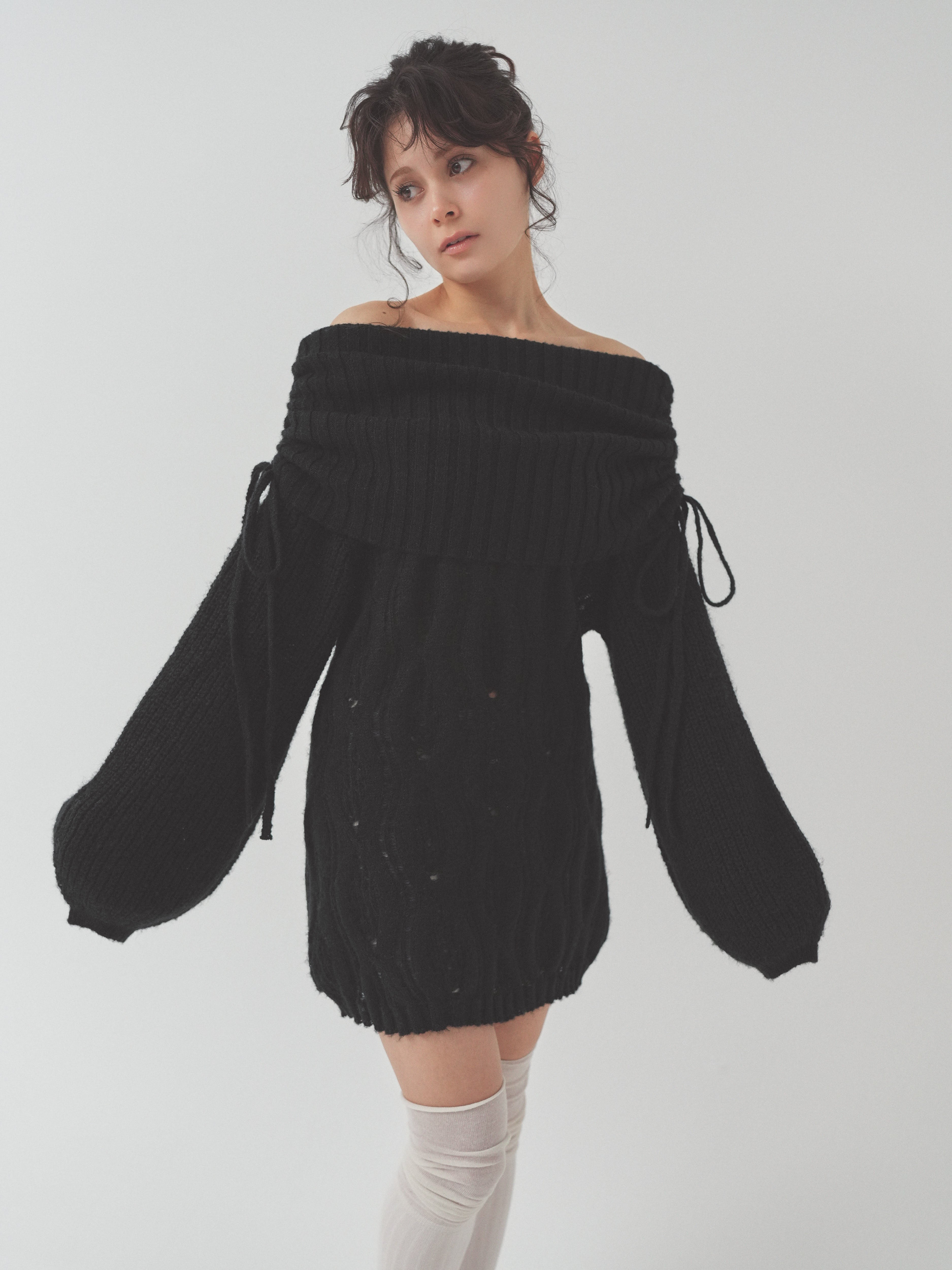 side gather loose knit