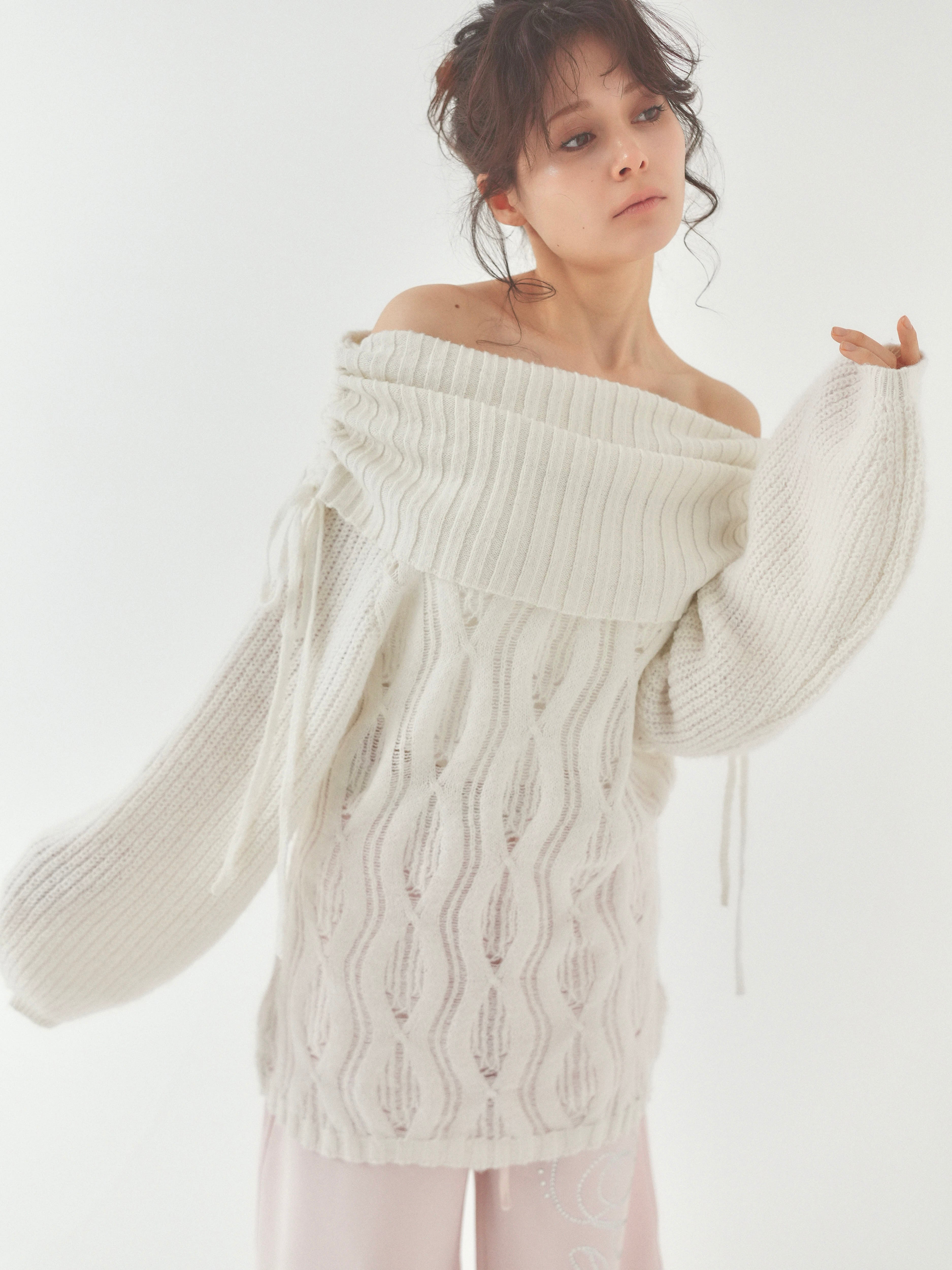 side gather loose knit