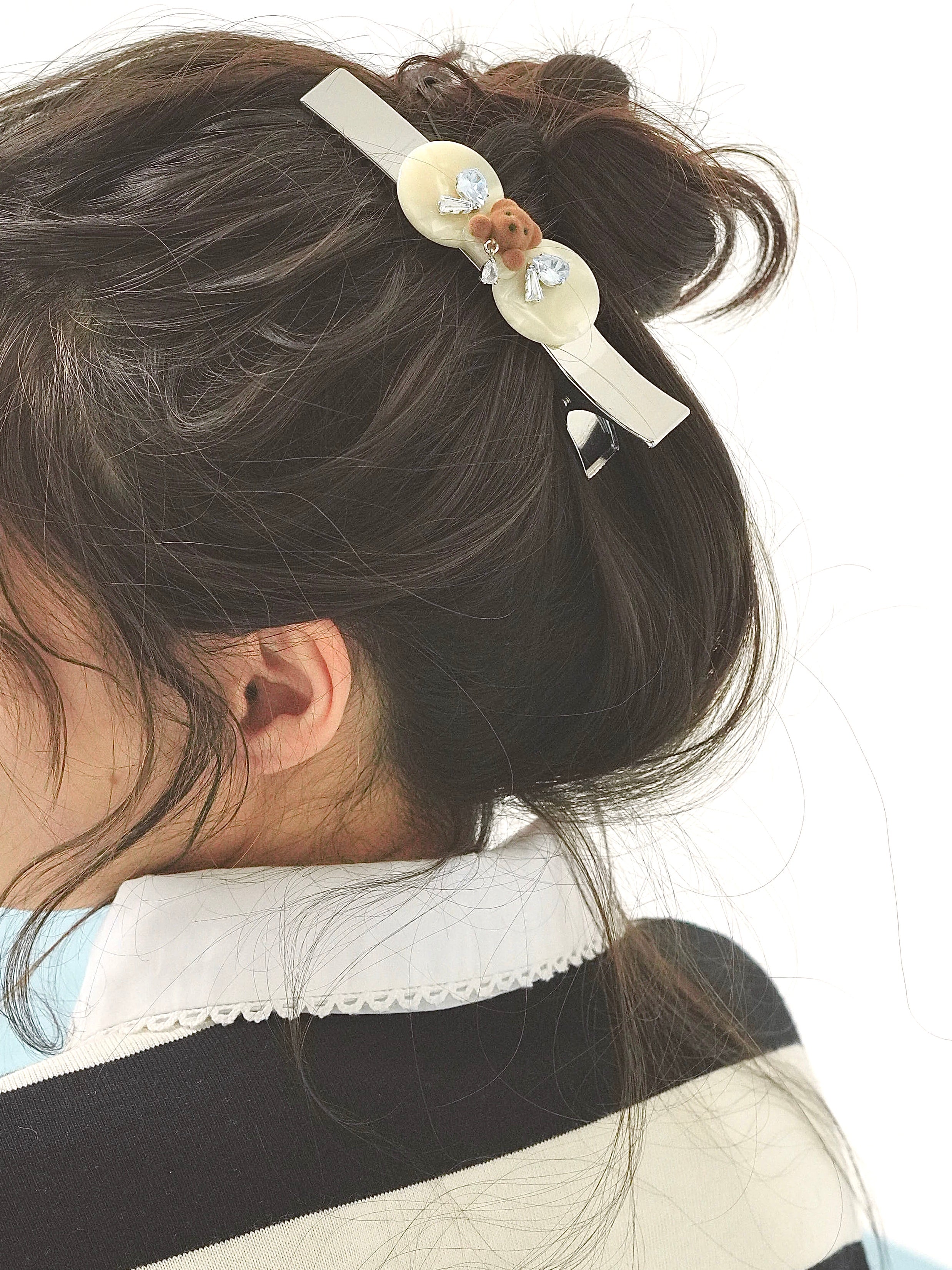 ribbon bear hairclip