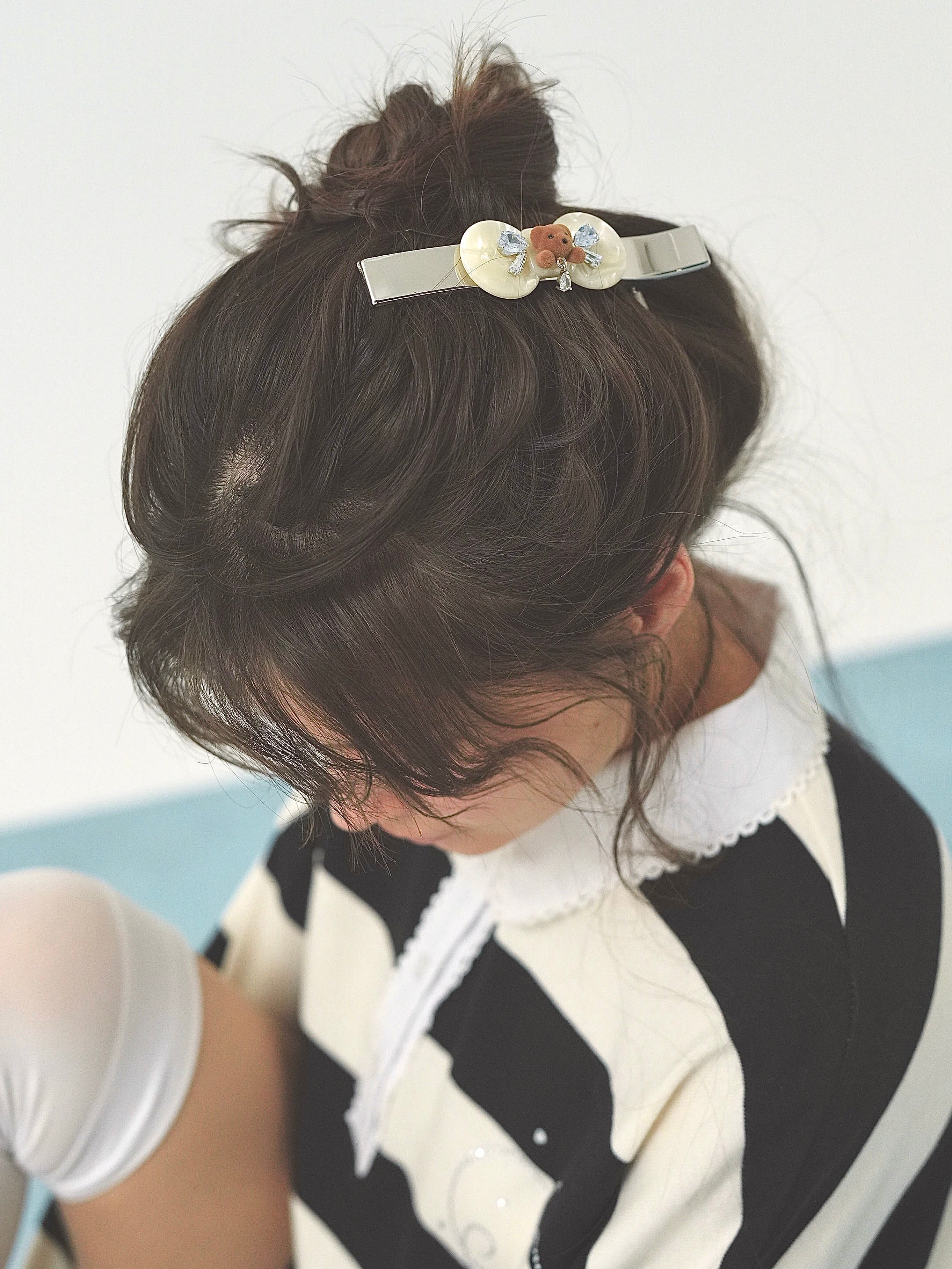 ribbon bear hairclip